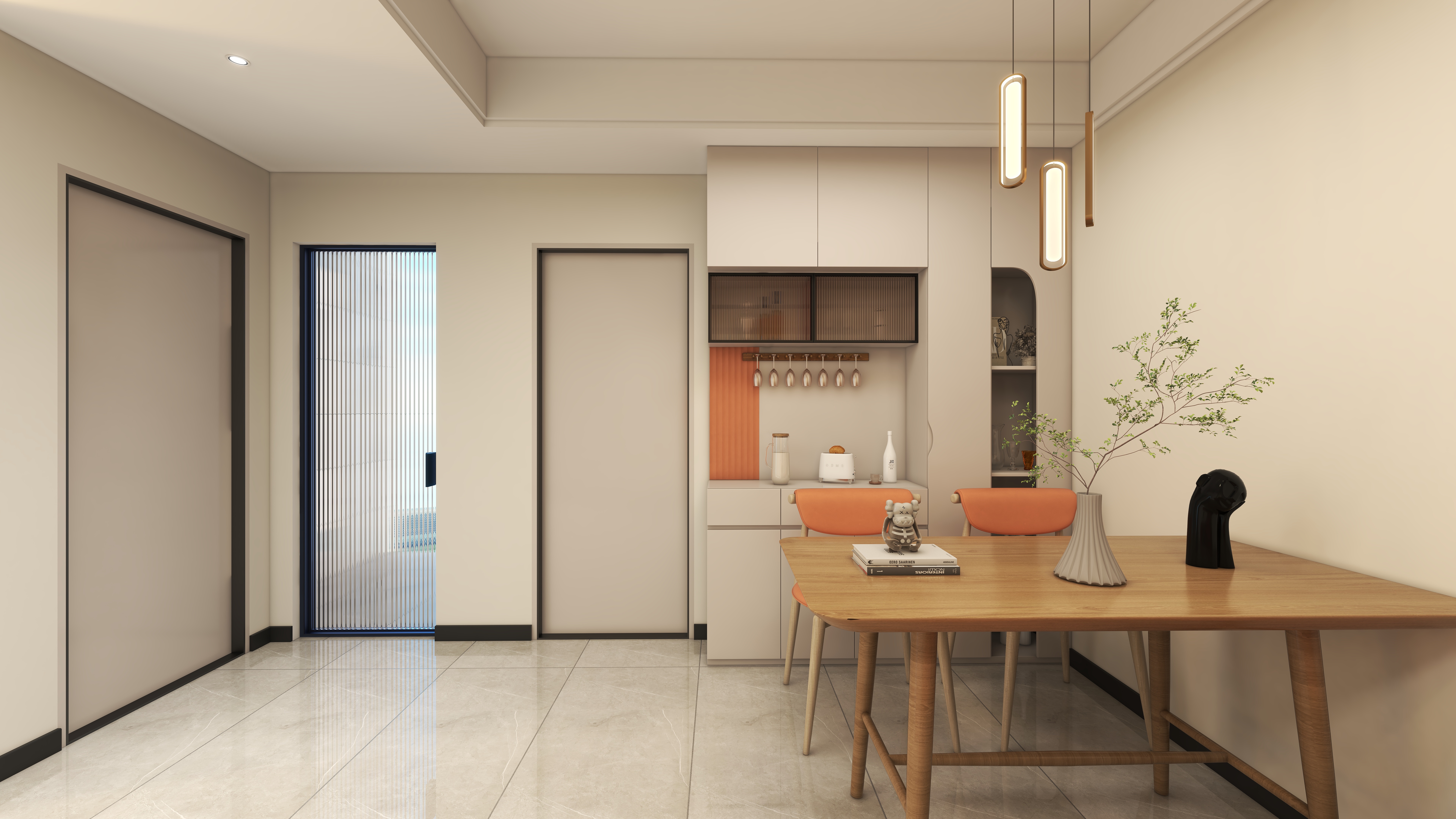 胡纹嘉-嘉丰国际城78㎡2室一层客餐厅装修效果图第4张