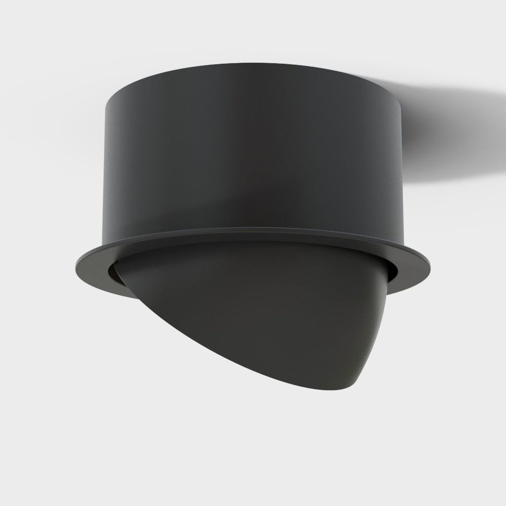 嵌入式筒灯3D模型