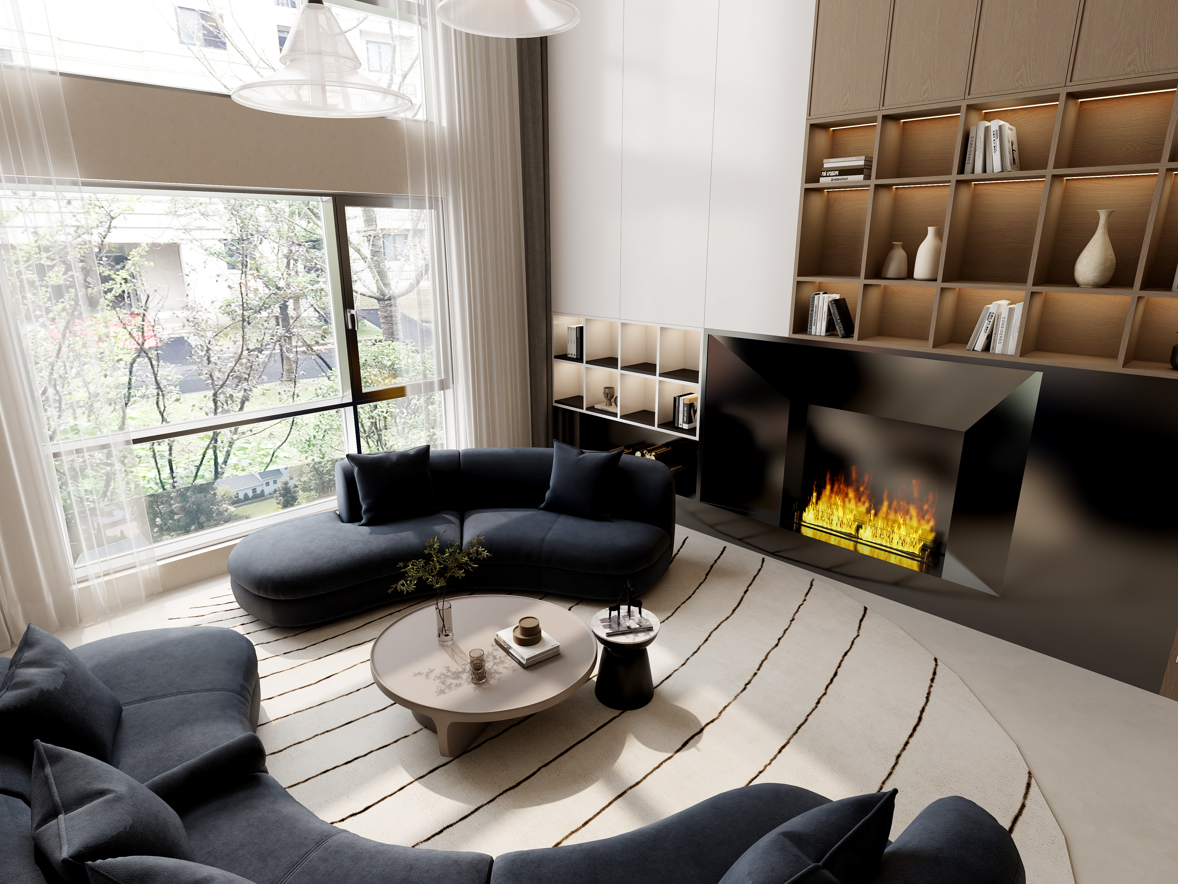 孙有权-『般般入画』172平丨中古混搭挑空别墅-装修设计方案