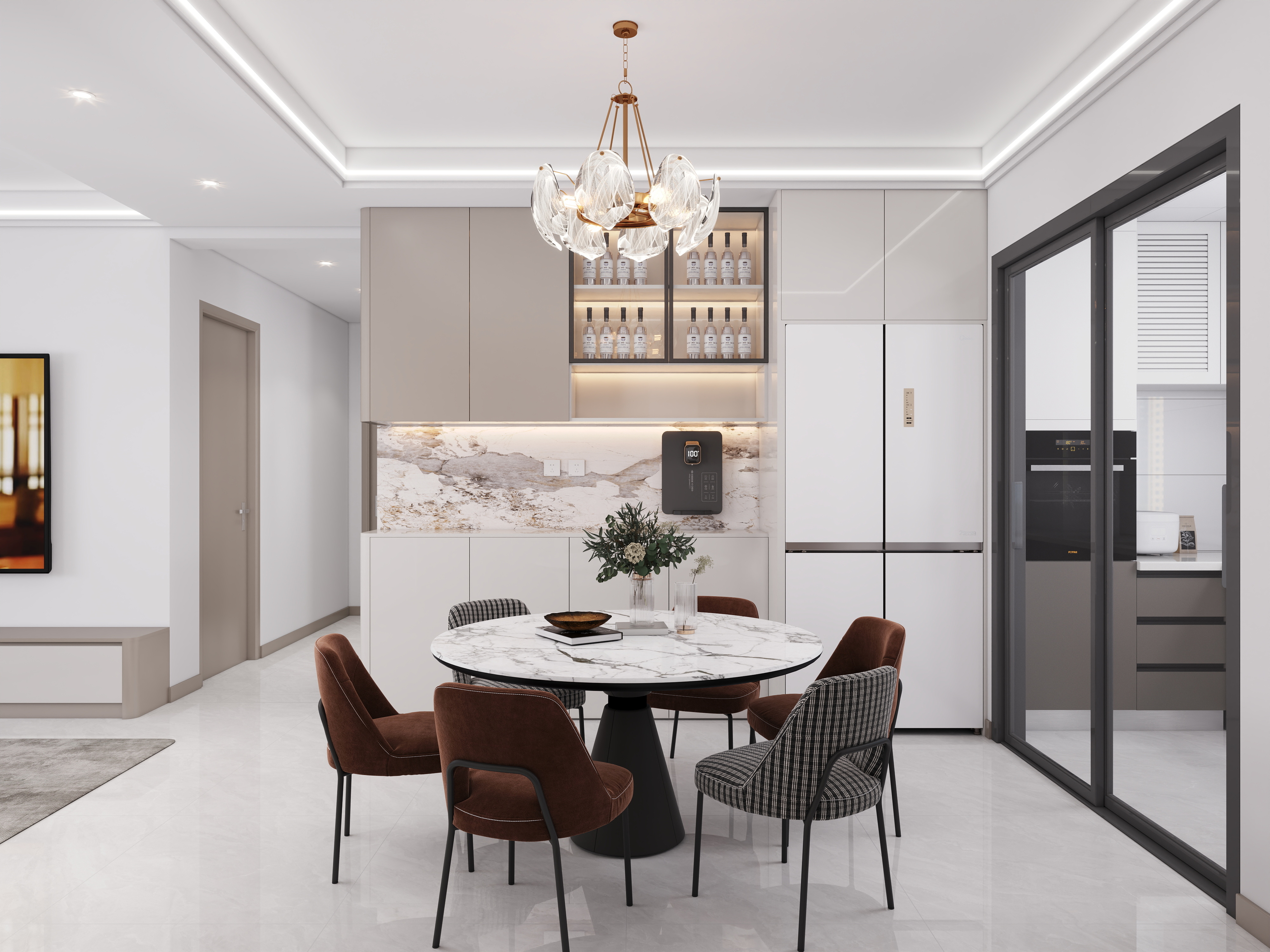 古塘装饰-金辉·优步水岸-三居两卫-126㎡ -有拆改-装修设计方案