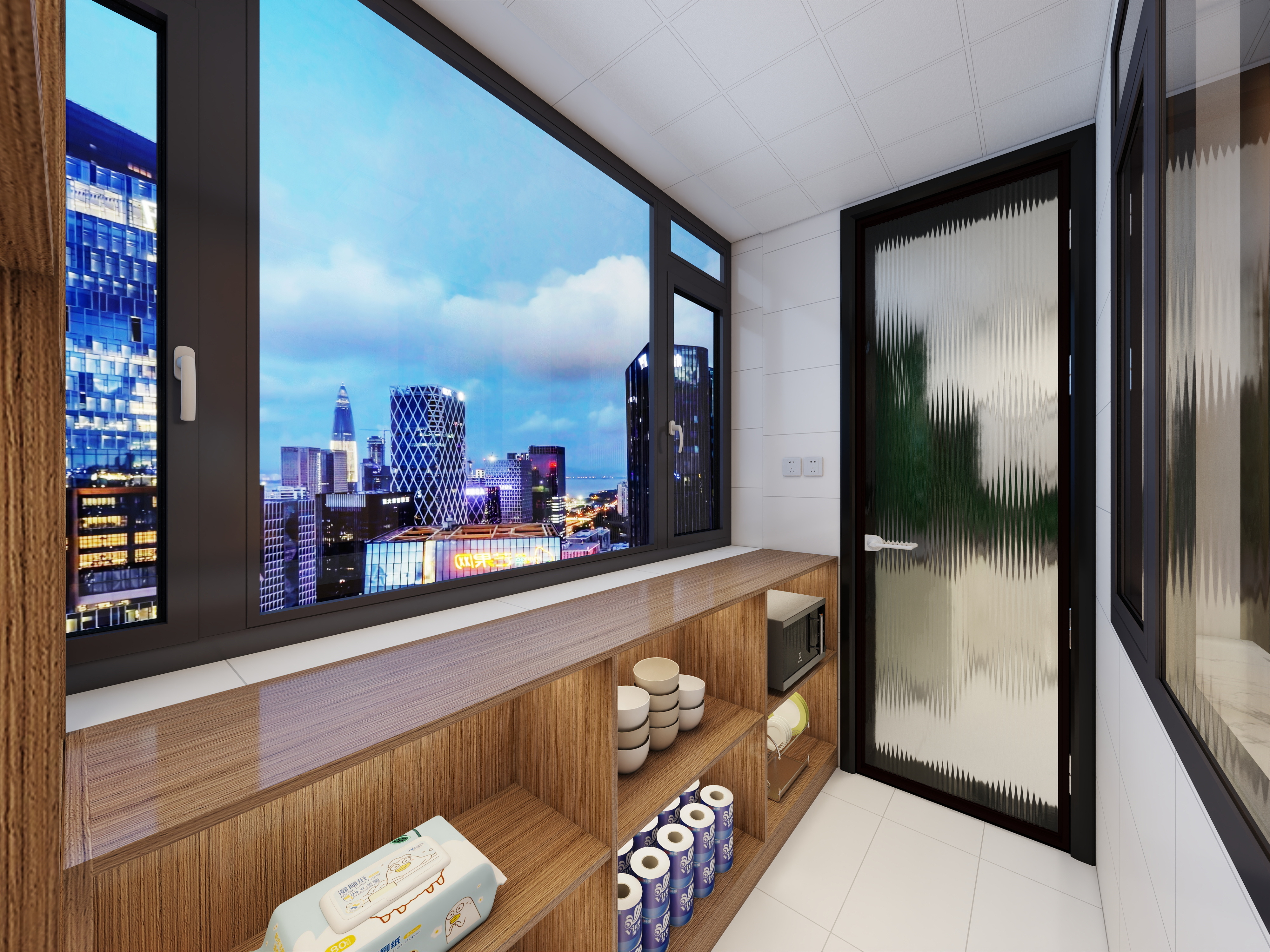 陈晓琛-文艺生活~3室2厅1卫1厨2阳装修效果图