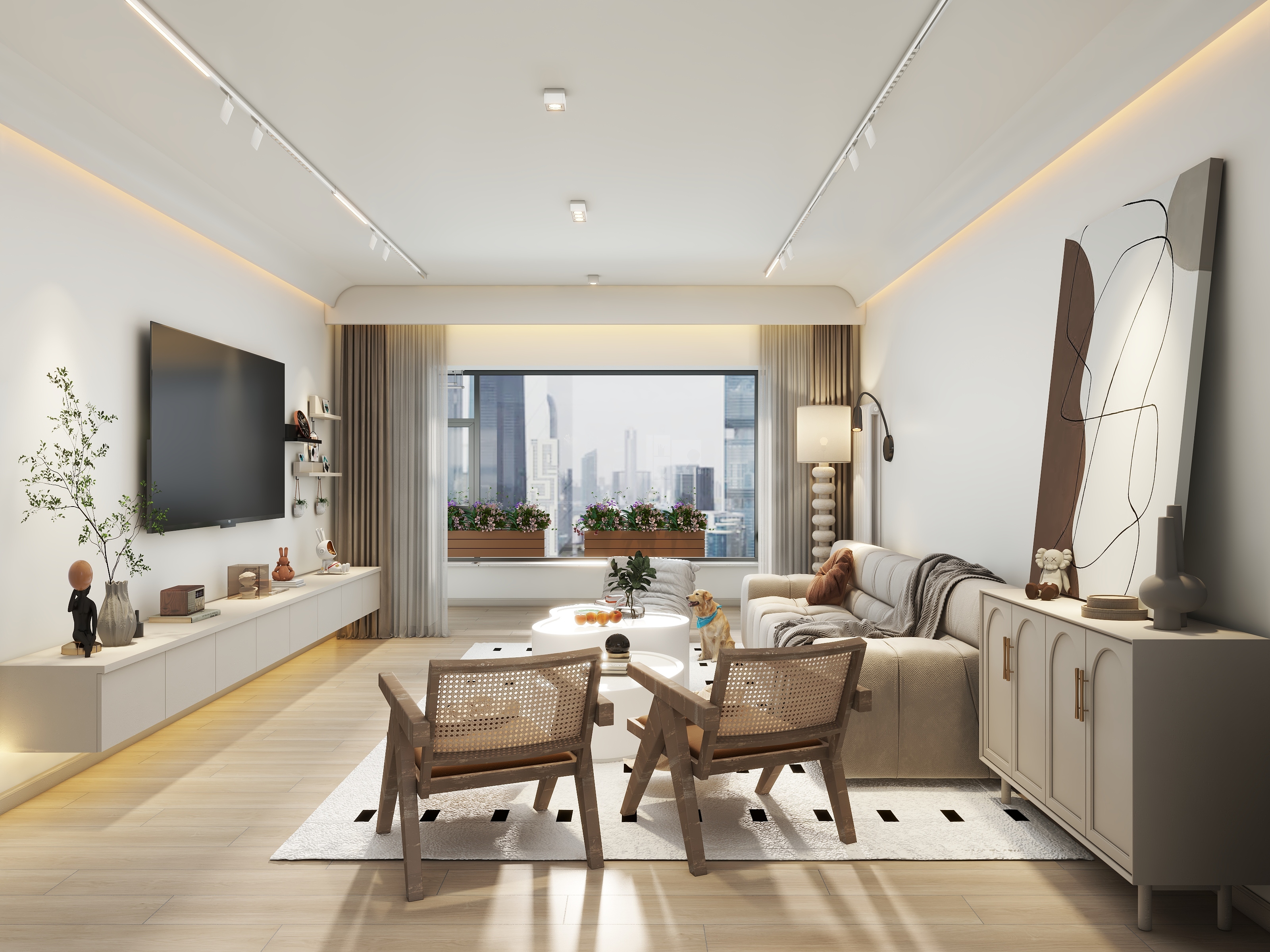 四月蚂蚁子弹飞-东区国际公寓-装修设计方案