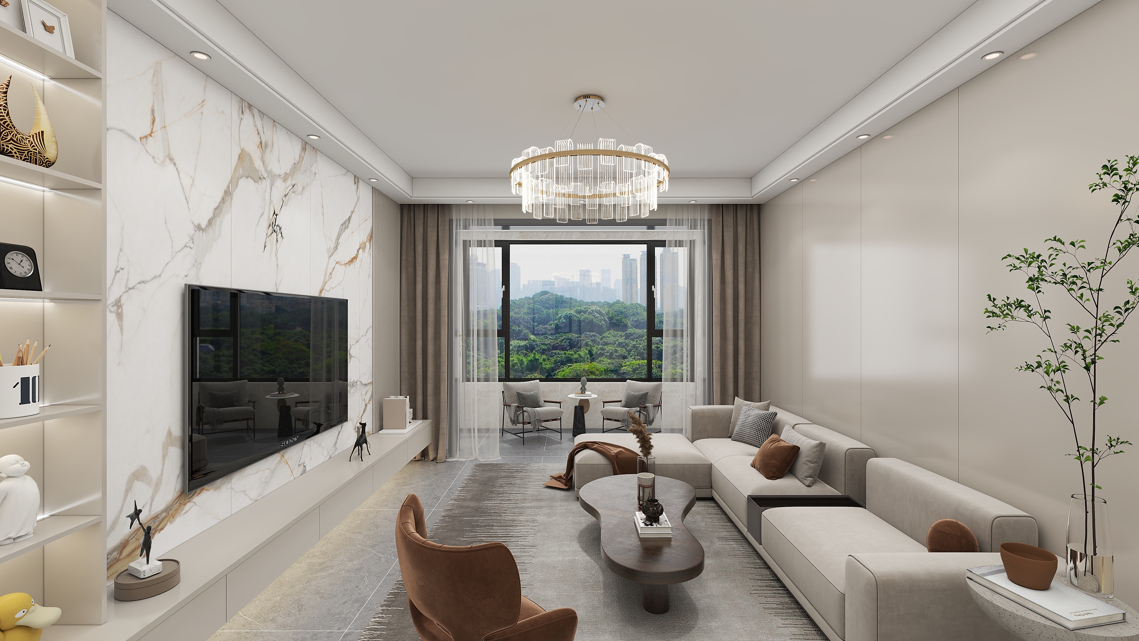 环宇0315-101㎡3室装修效果图