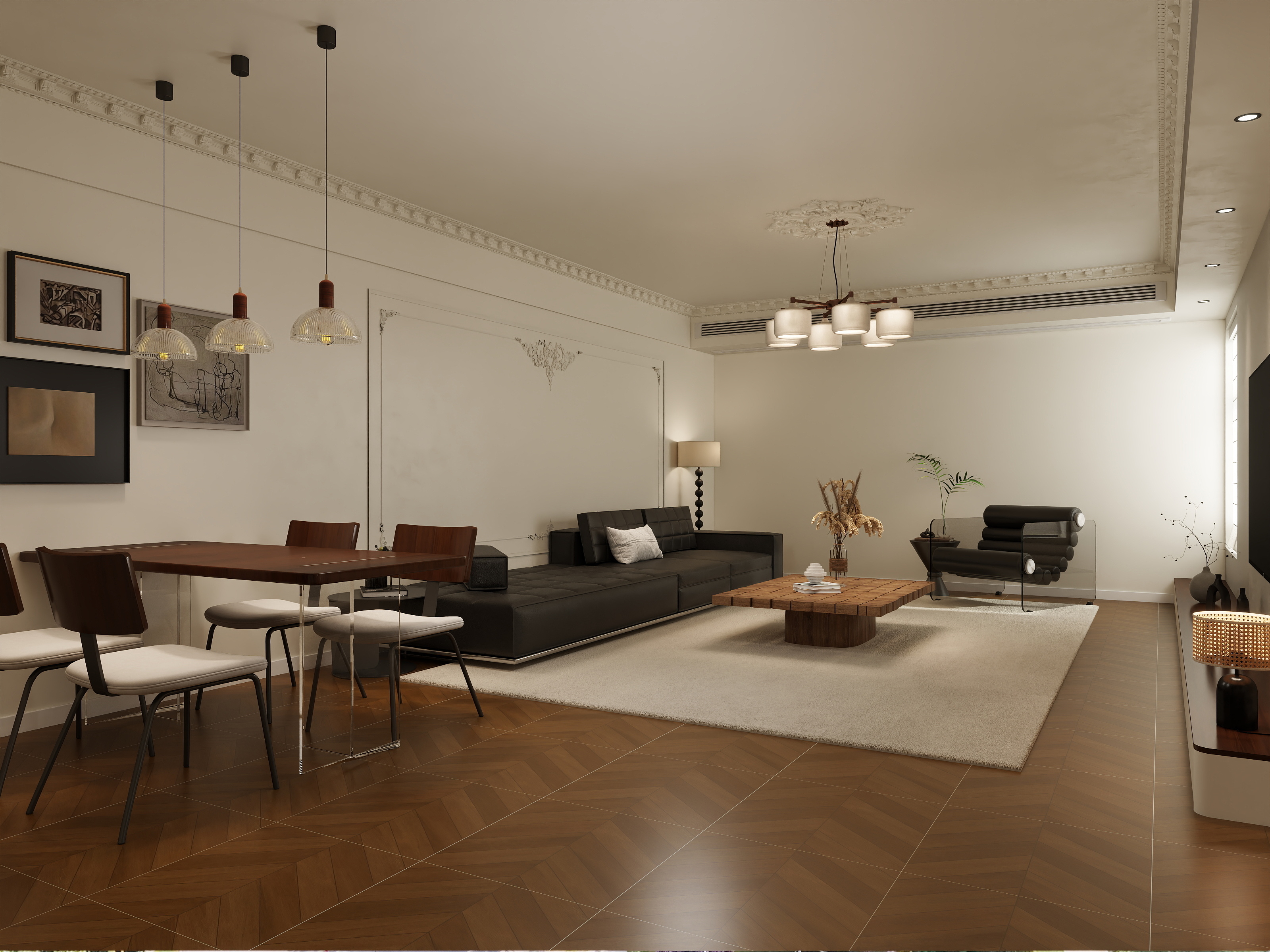 Redred01-116㎡2室-装修设计方案