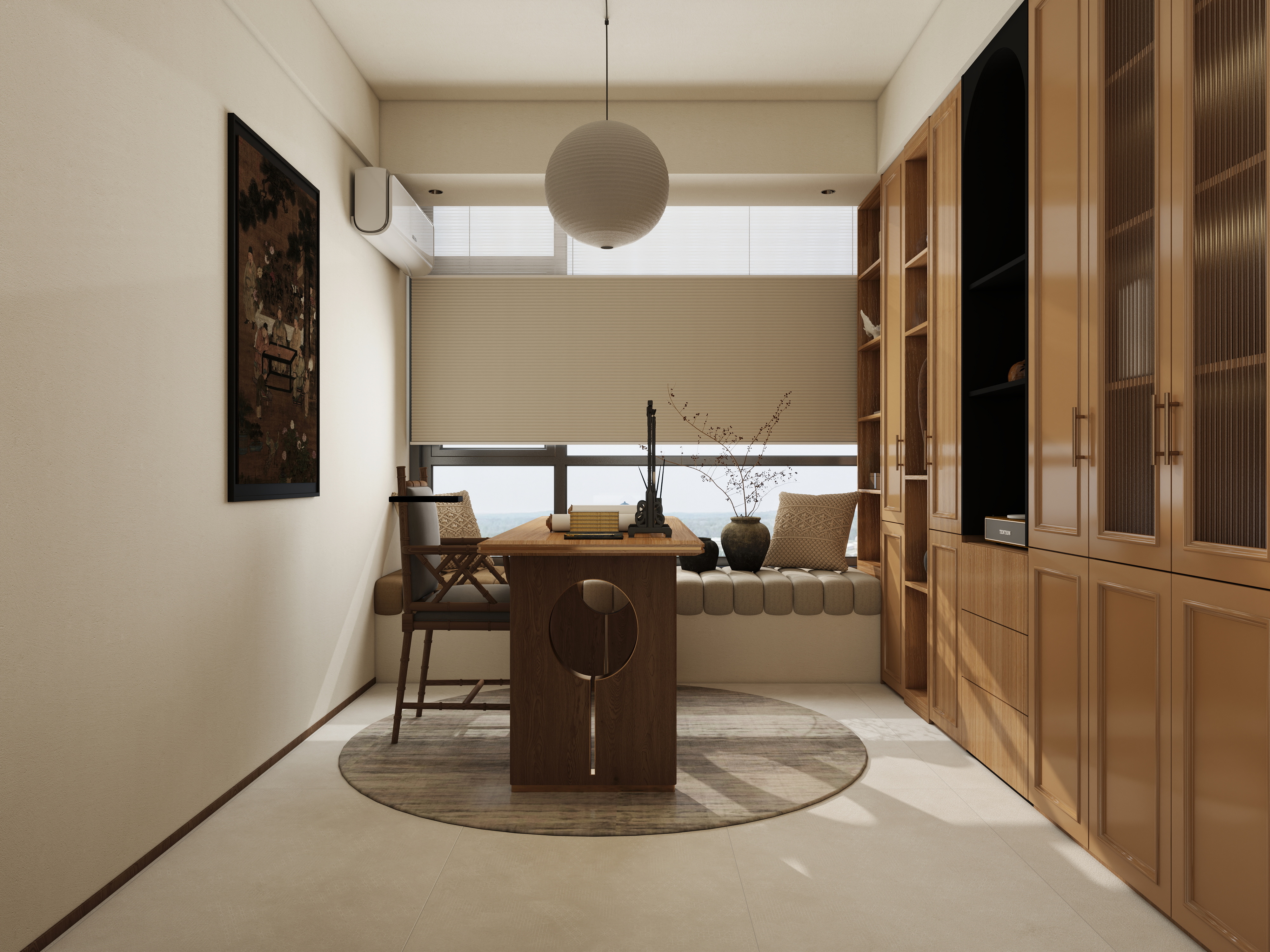 张煜强煜境设计-123平米宋氏美学简约中式四房装修效果图