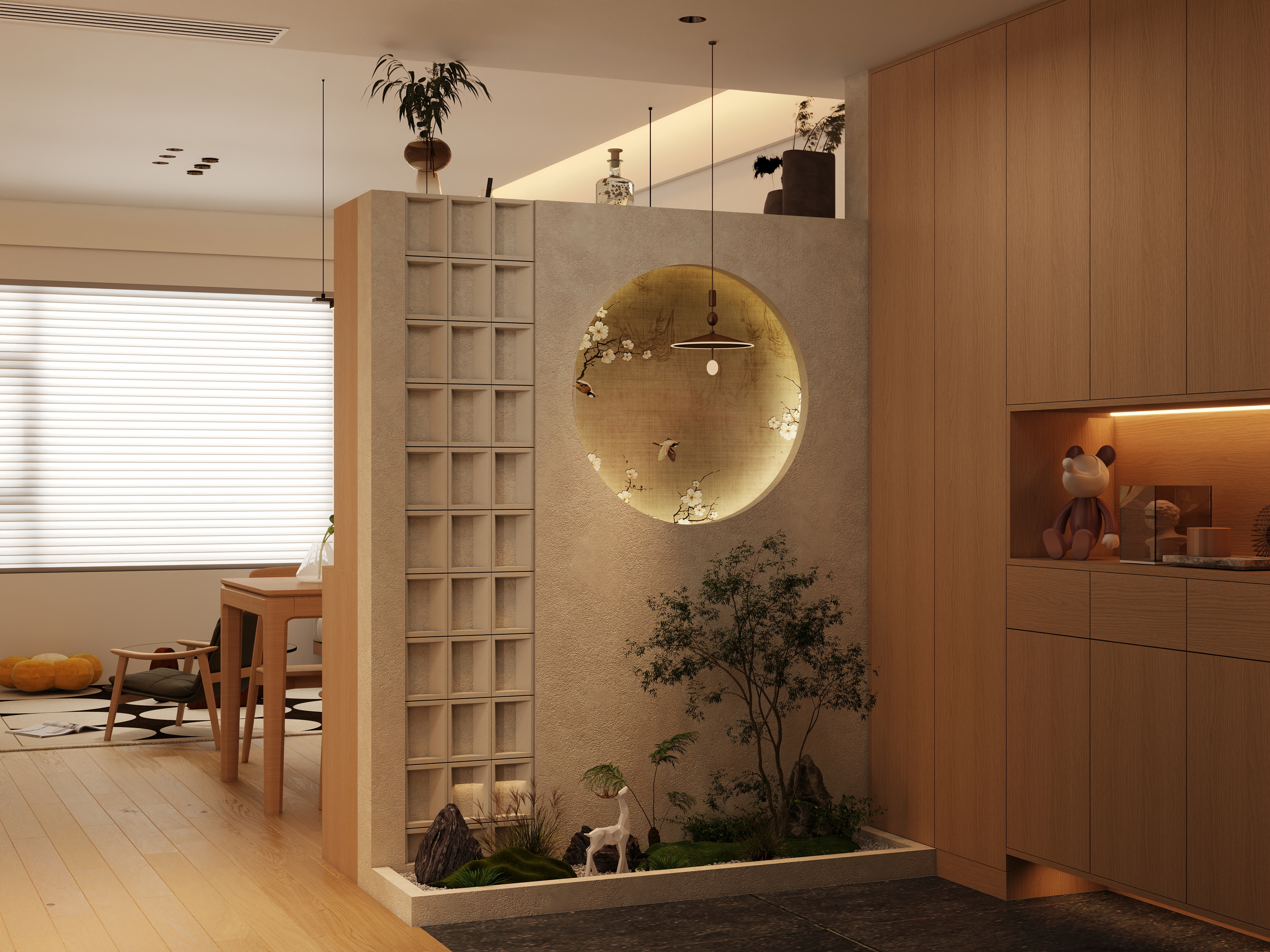 AiAz.-原木99㎡3室装修效果图