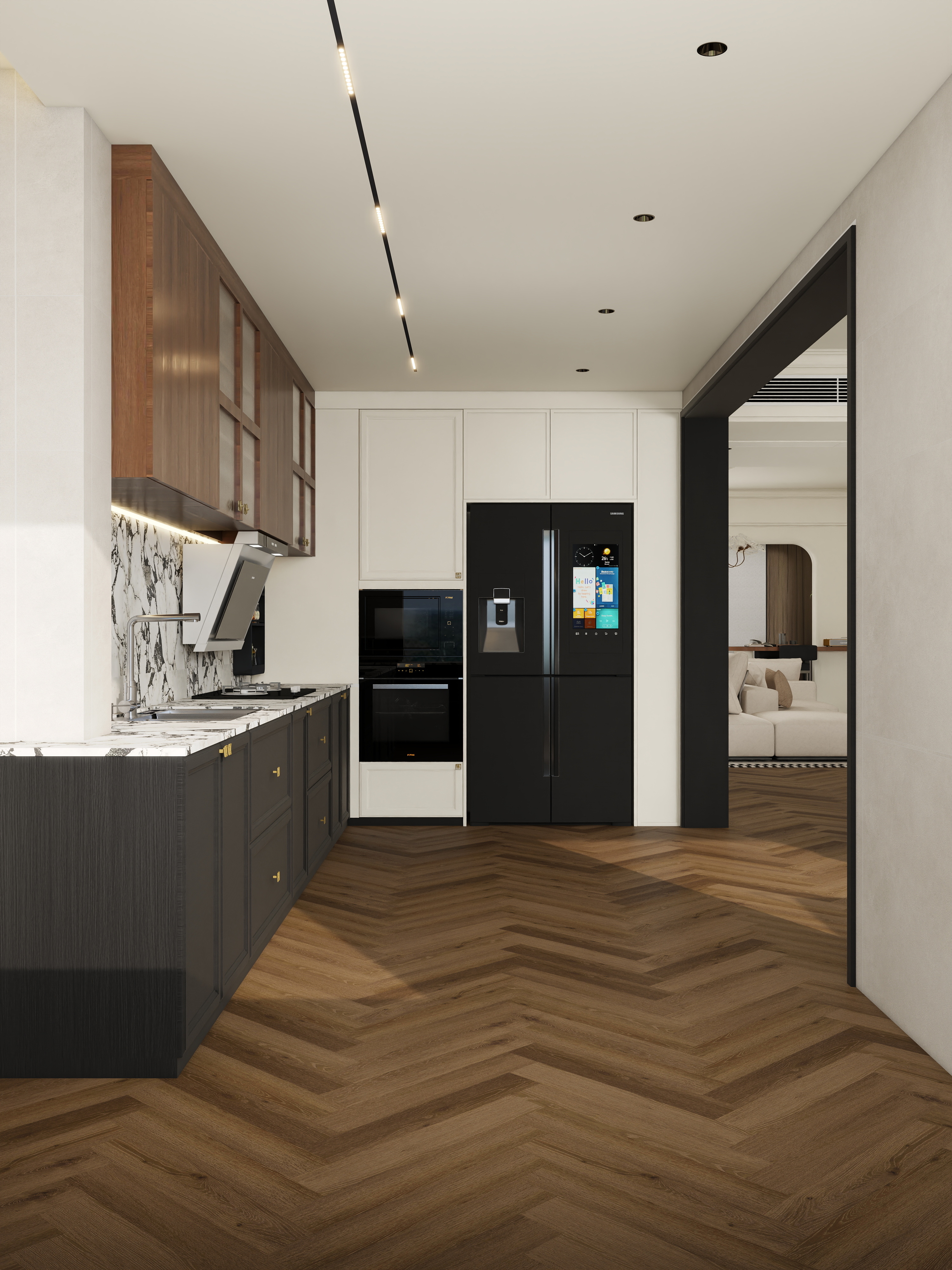 张煜强煜境设计-盛世名门中古奶油279㎡6室装修效果图