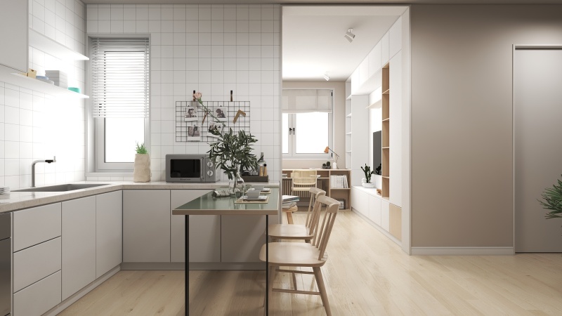Modern Kitchen with Dining Area Ideas