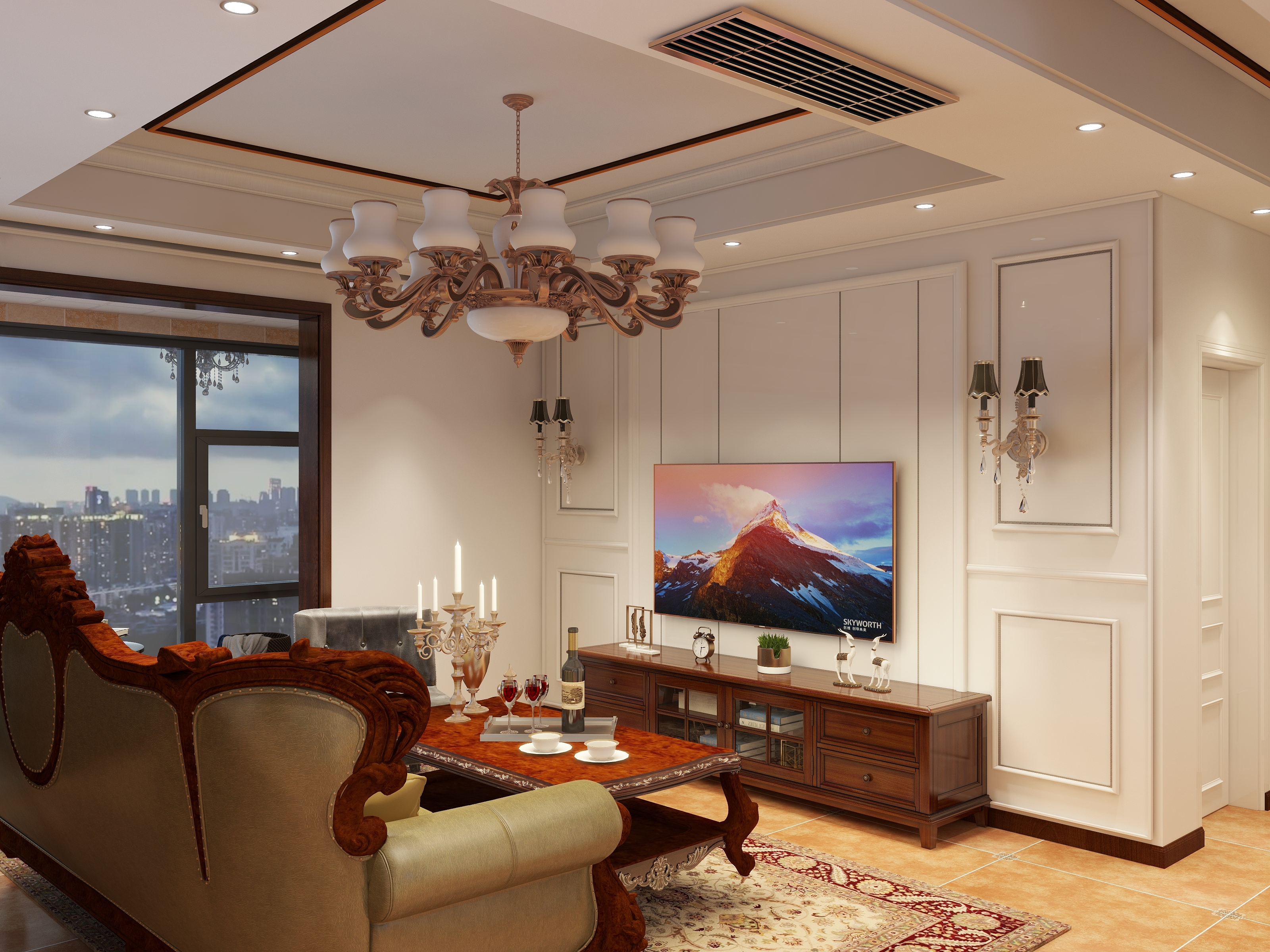 北京品质佳美装饰-125平  3居  简美-装修设计方案