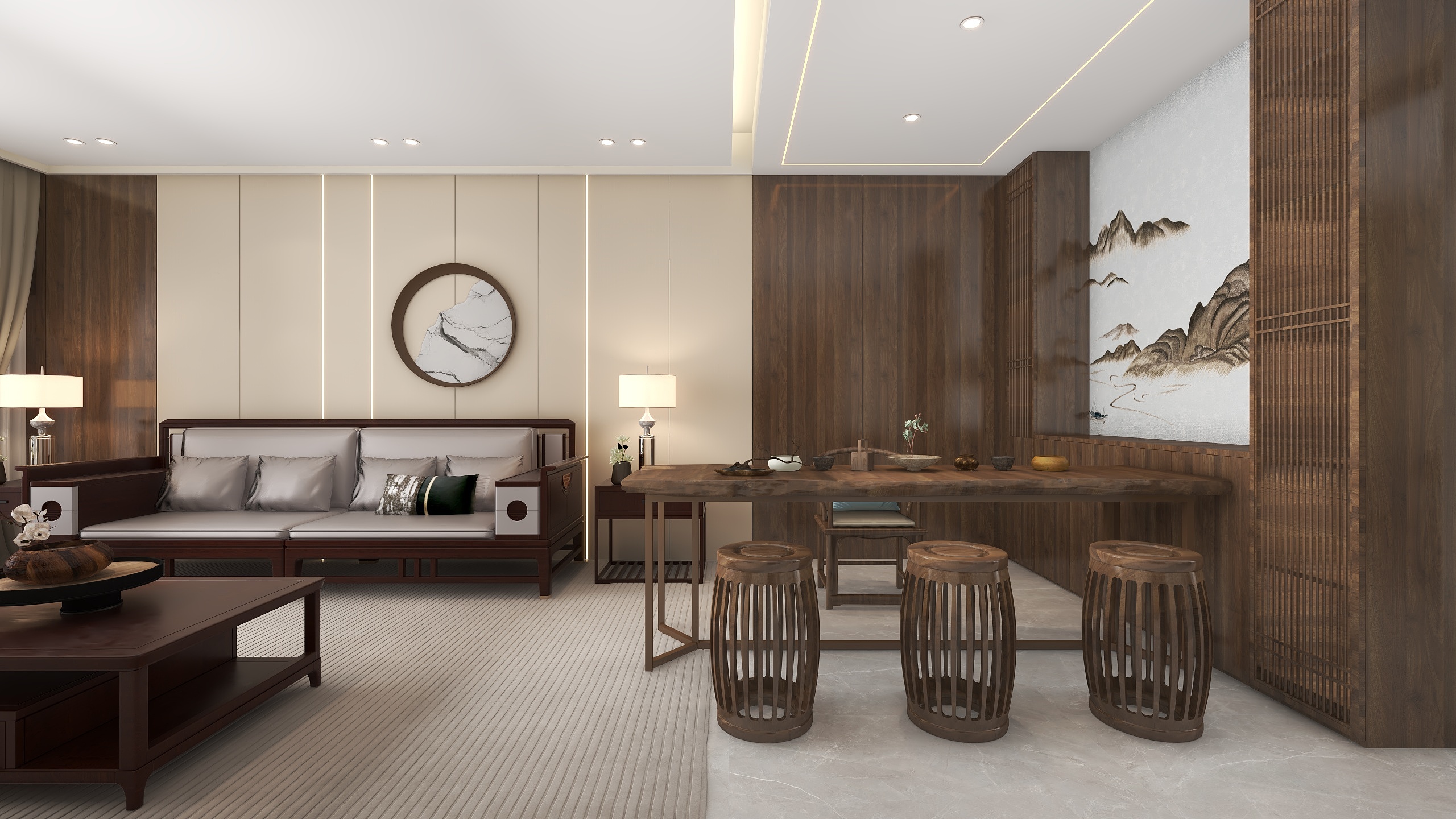 G-熠-136平现代居室装修效果图