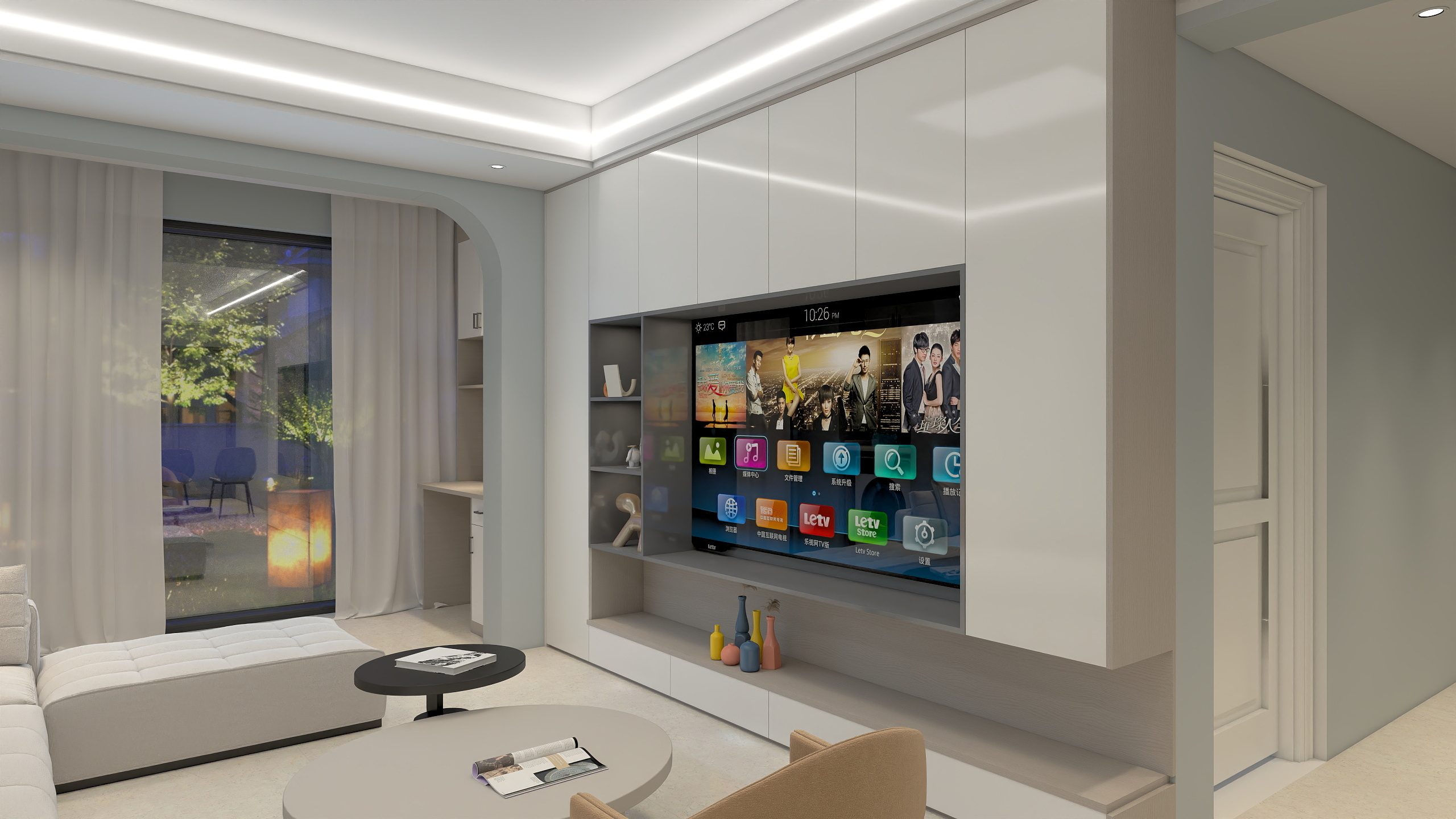 天悦装饰设计馆-龙腾帝景B2-98平方米-装修设计方案