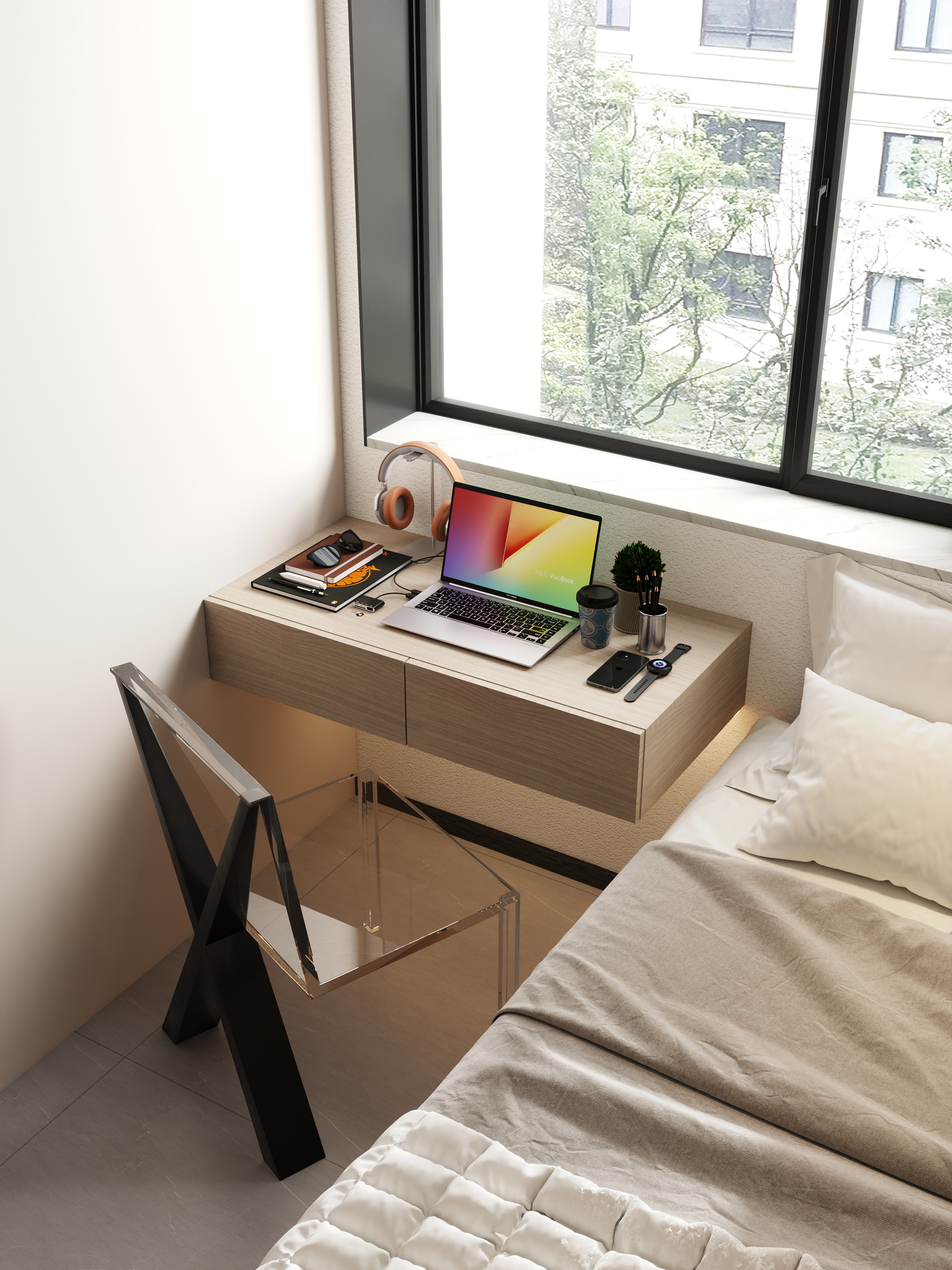 龙珠设计-现代风 小区房2厅5室装修效果图