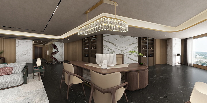 陈金煌整案设计-董事长办公室-副本-装修设计方案