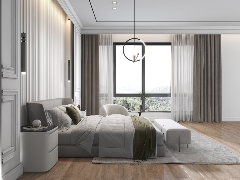 Modern Minimalist Bedroom with Natural Light