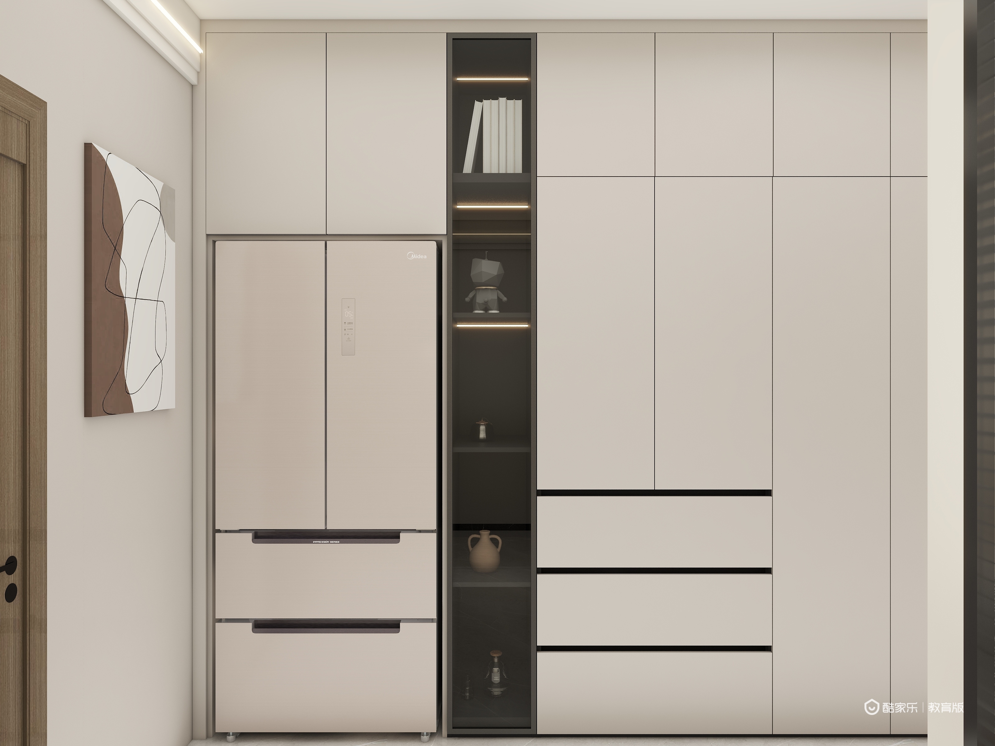 萌哩看海-碧园南一号-奶油风-装修设计方案