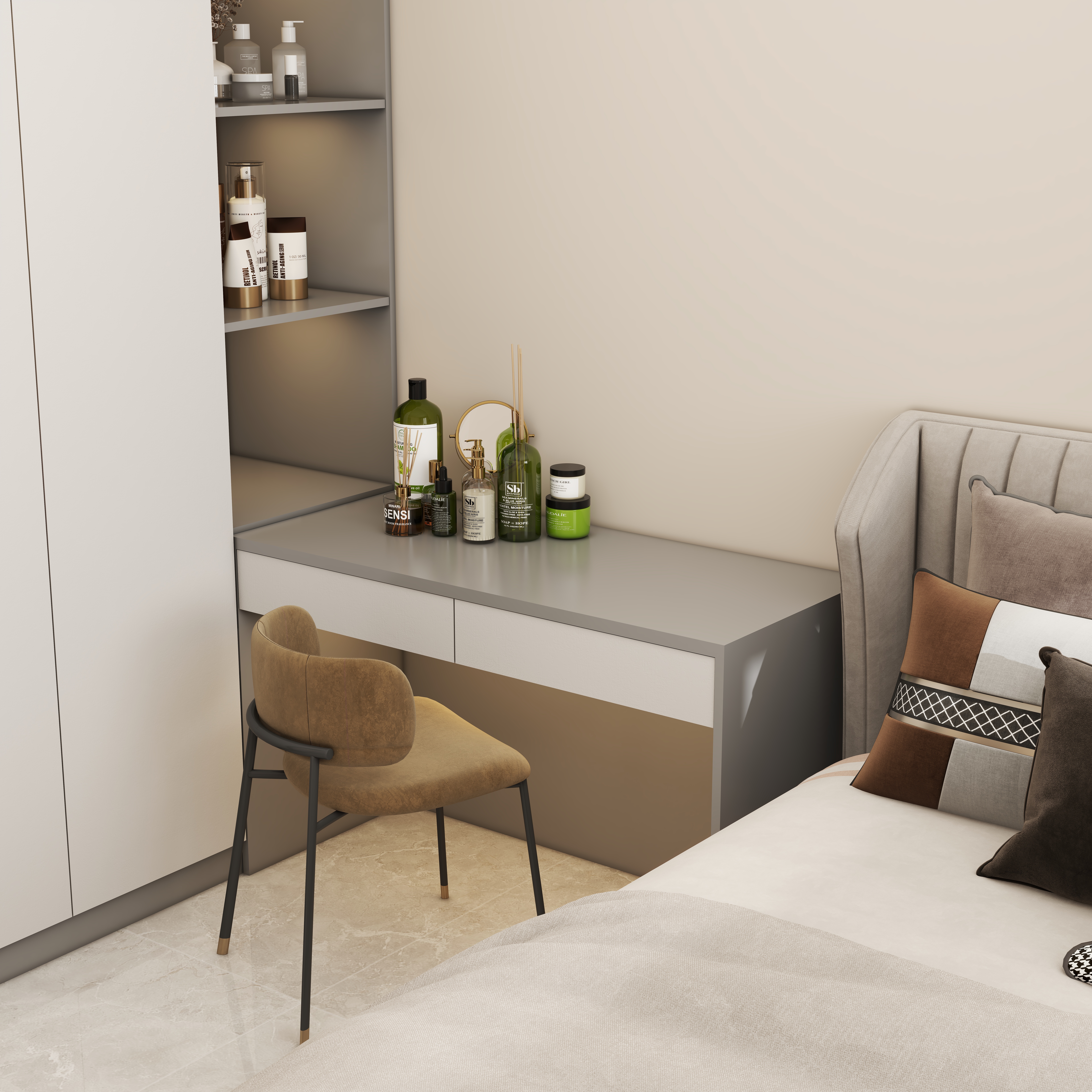 壹诺设计工作室-115㎡3室-现代简约装修效果图