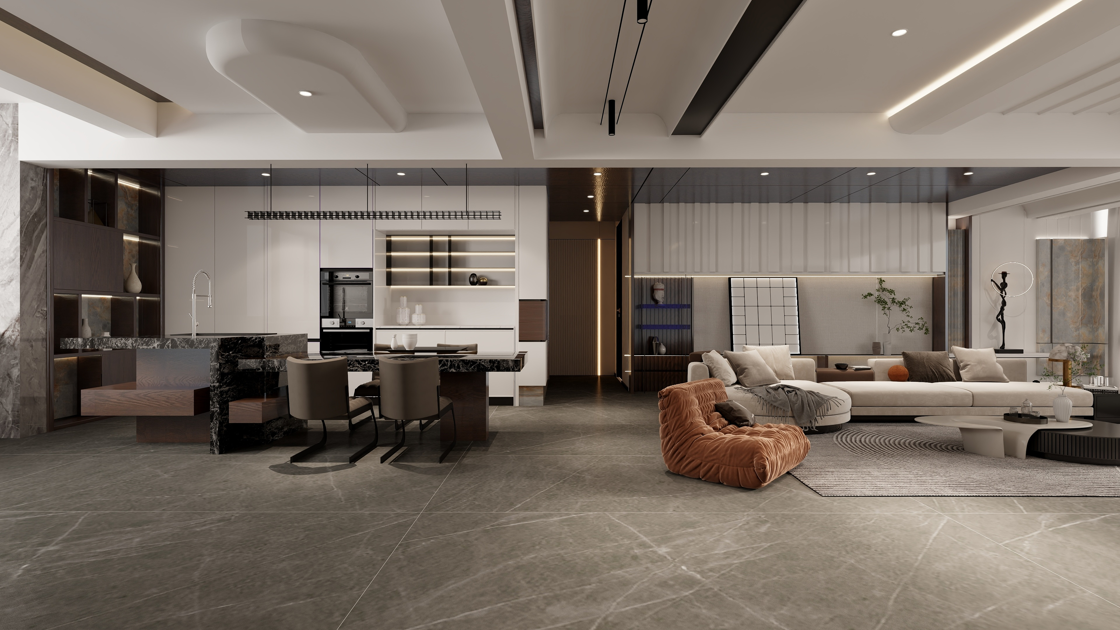 王志熔-汇川府—现代混搭风-装修设计方案