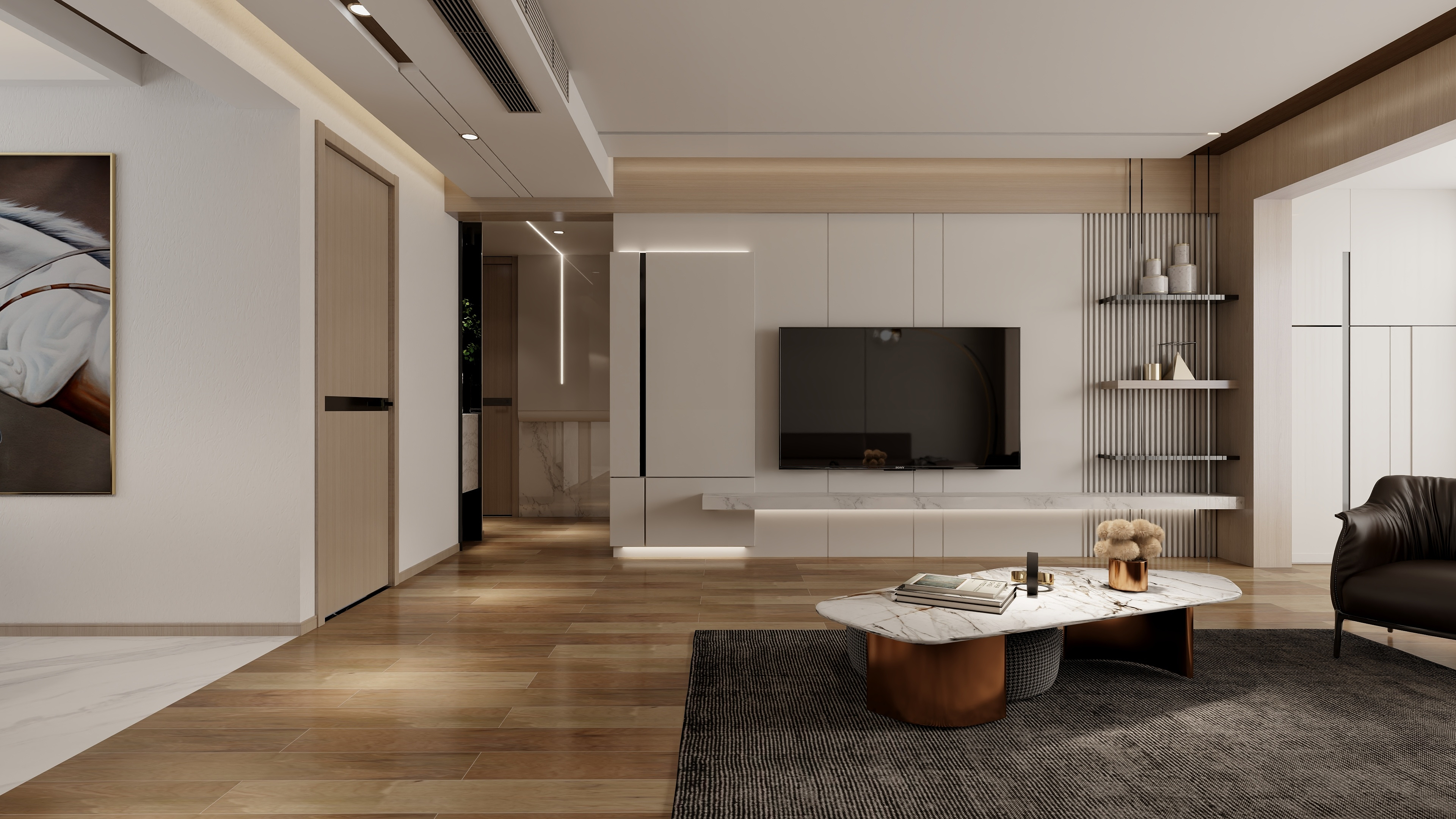 王志熔-外滩一号—现代原木风-装修设计方案