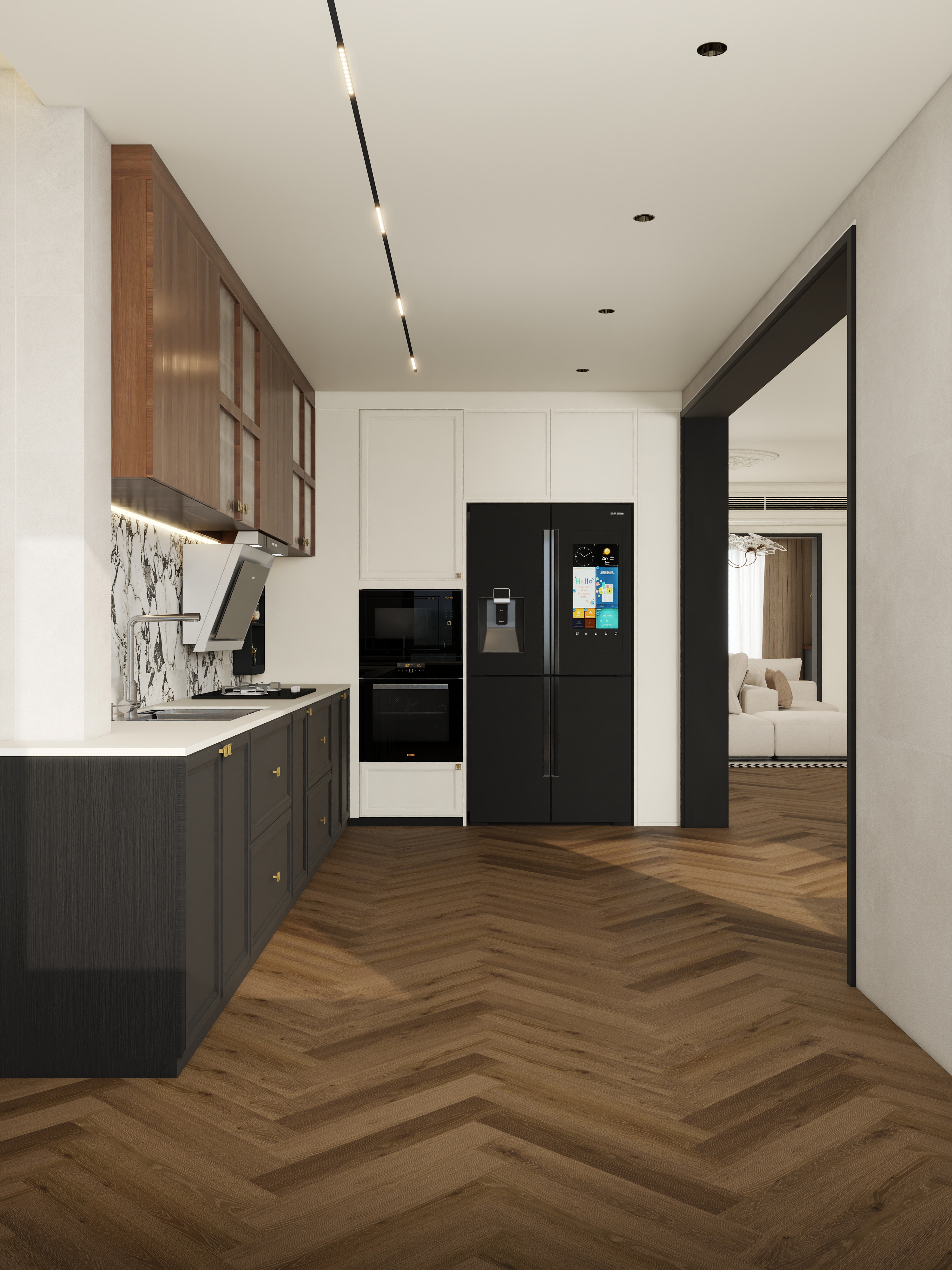 张煜强煜境设计-盛世名门中古奶油279㎡6室装修效果图