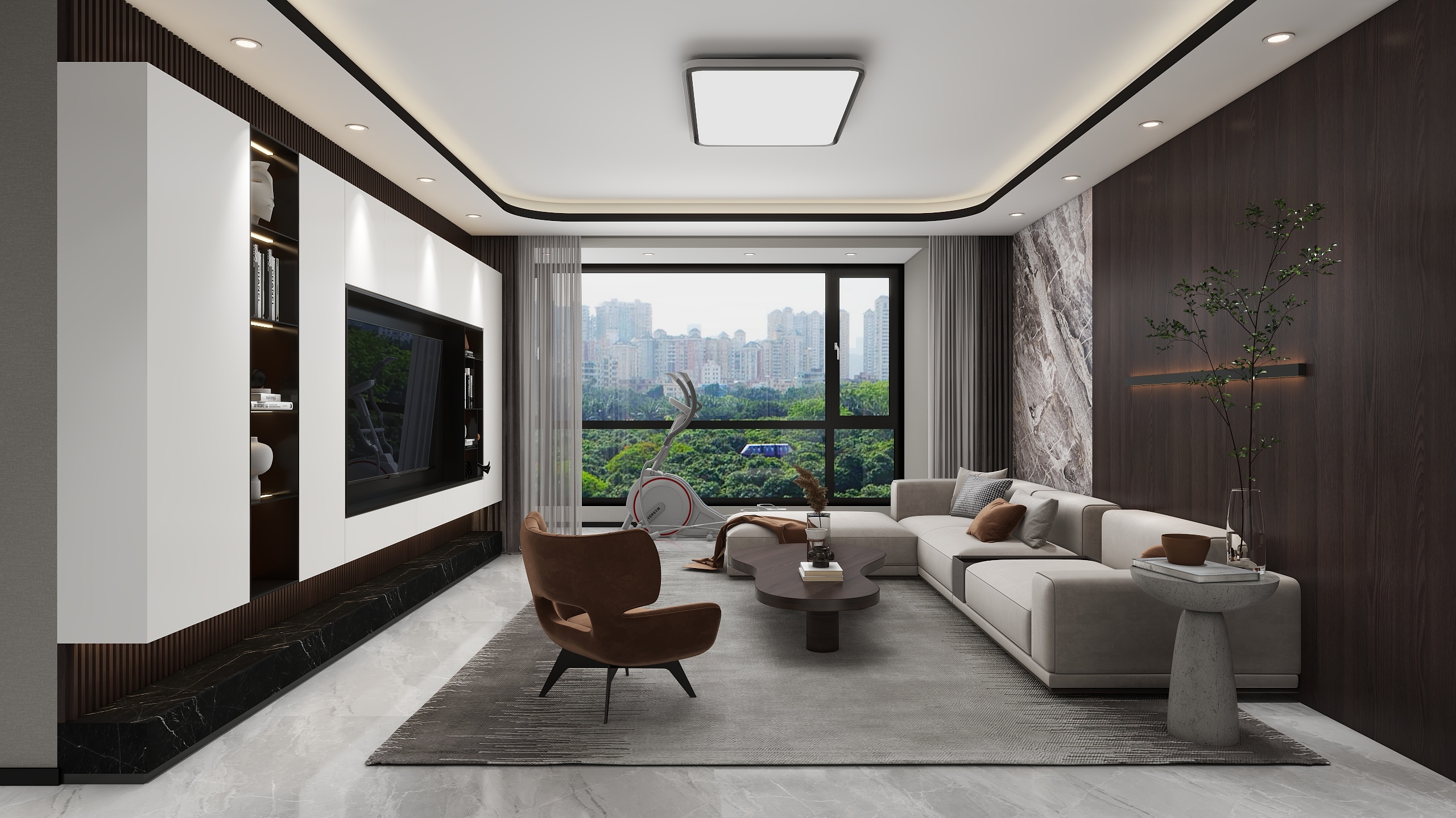 室内空间设计师-刘鹏-现代简约129㎡3室-装修设计方案