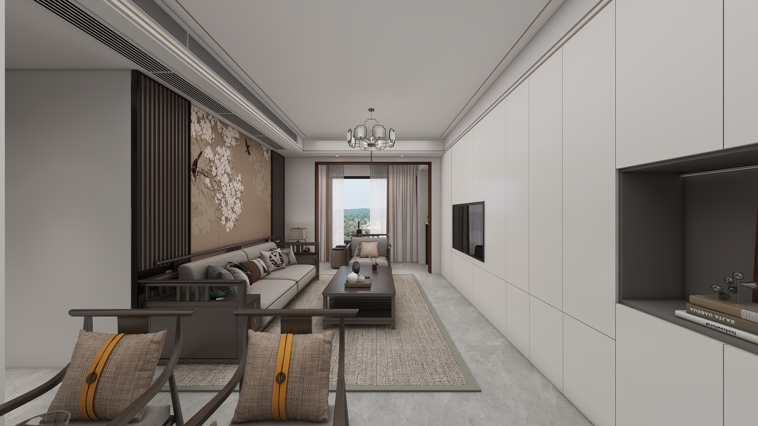 设计师阿燕-新中式易生水岸花山99㎡ -装修设计方案