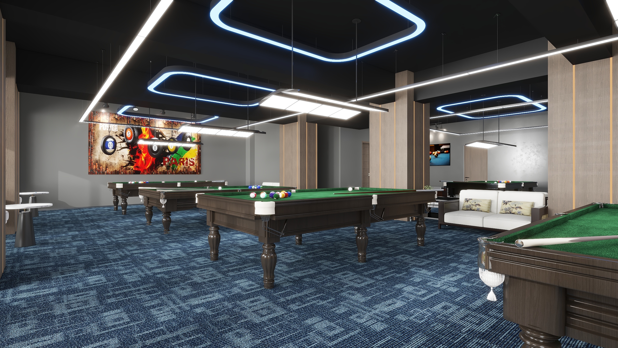 向波123-台球室-装修设计方案