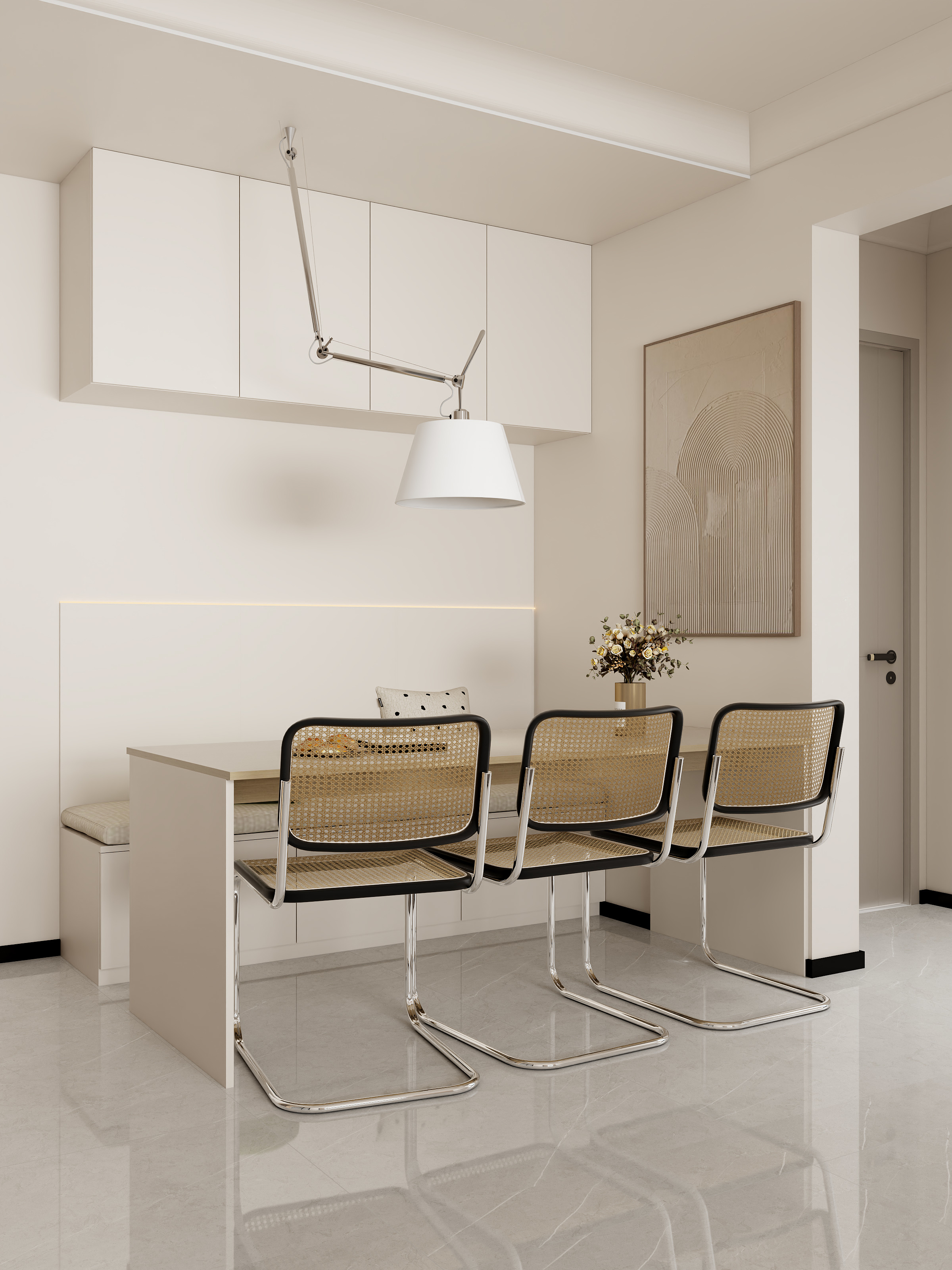 梅菜不烤饼-现代极简风格  经典刀把户型设计-装修设计方案