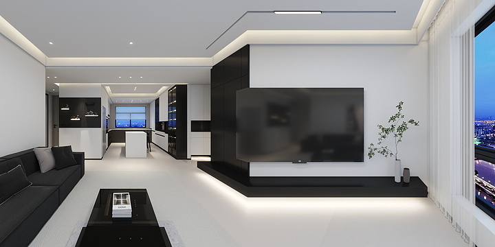 十方装饰张小龙-盛悦美麟122㎡现代极简-装修设计方案