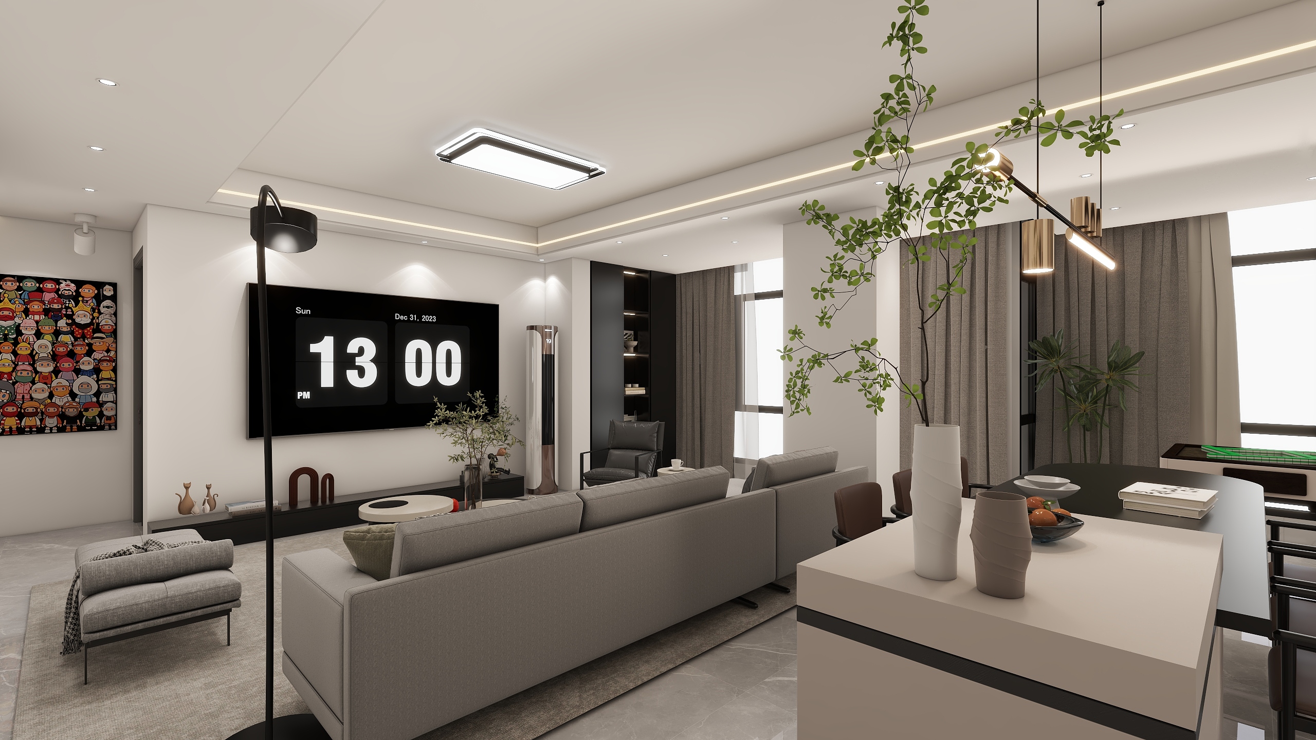 贵阳装饰设计-贵阳经开吾悦广场130㎡4室-装修设计方案