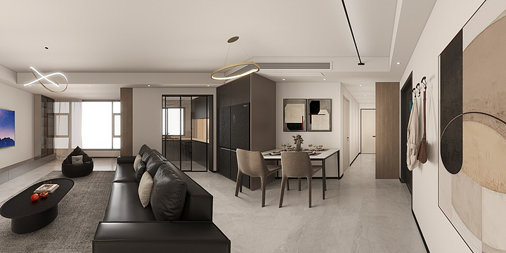 渐层-60平现代简约-装修设计方案