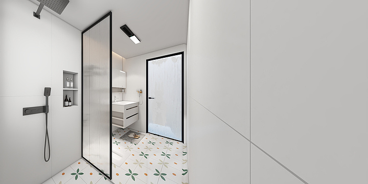 赣州华唯法恩莎-龙兴福居极少墅9栋张总卫生间全景效果图-赣州法恩莎-装修设计方案