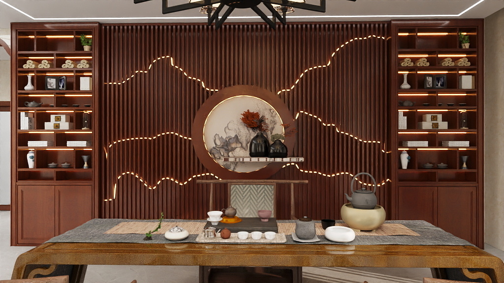 笑问粥可温-旧黄陵三层别墅中式修改方案-装修设计方案