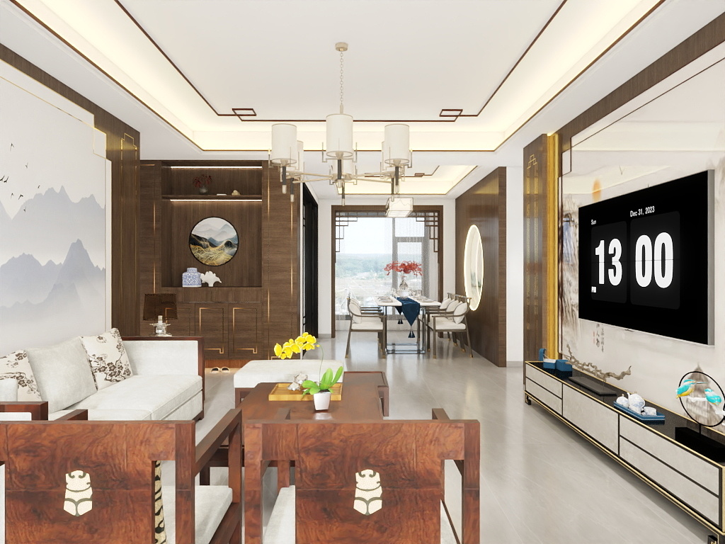 谭红子13187347262-清华一品桃李郡-新中式风格-装修设计方案