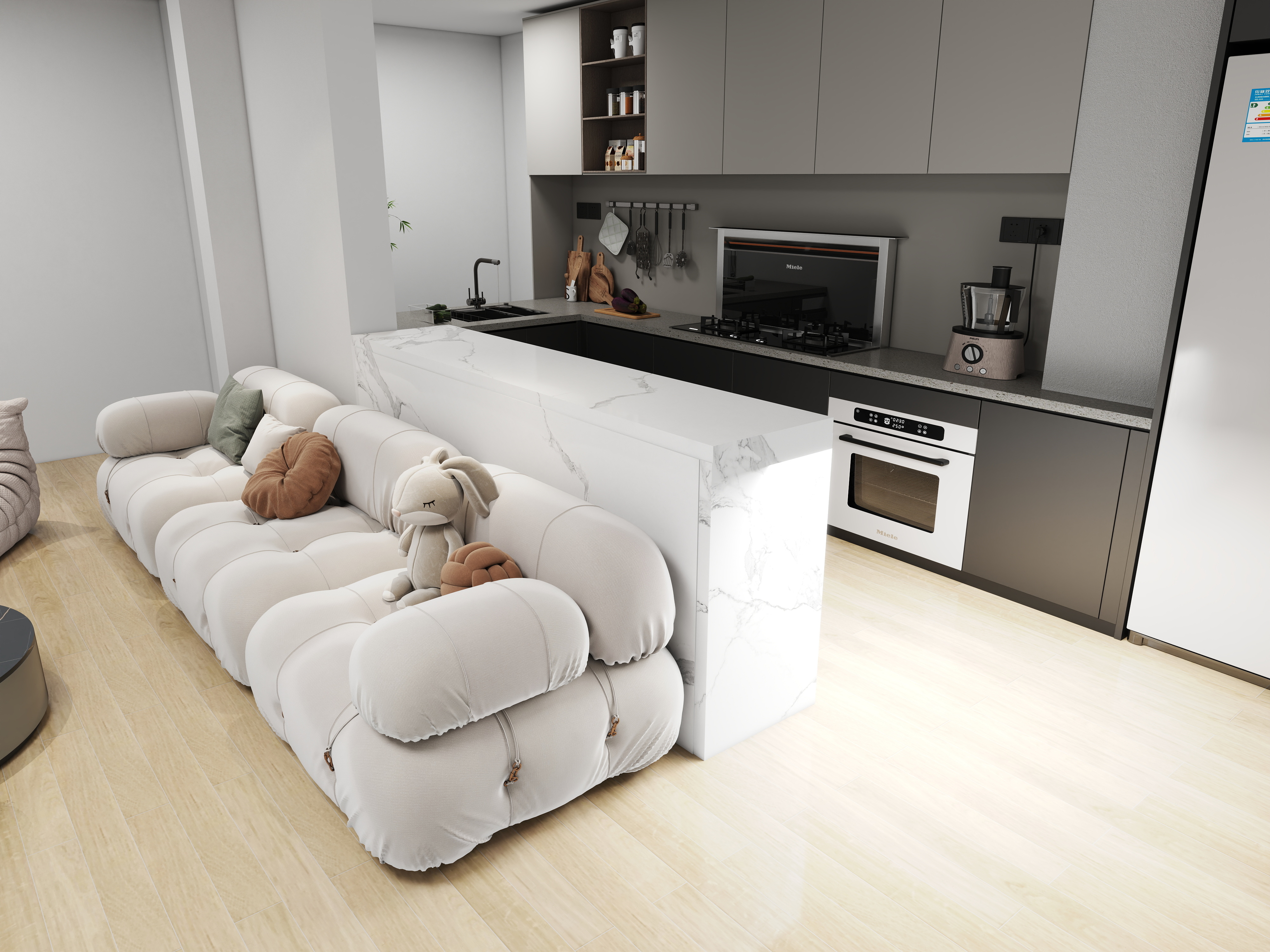 百能丨-惠邦35-1-2006和2206岛台-装修设计方案