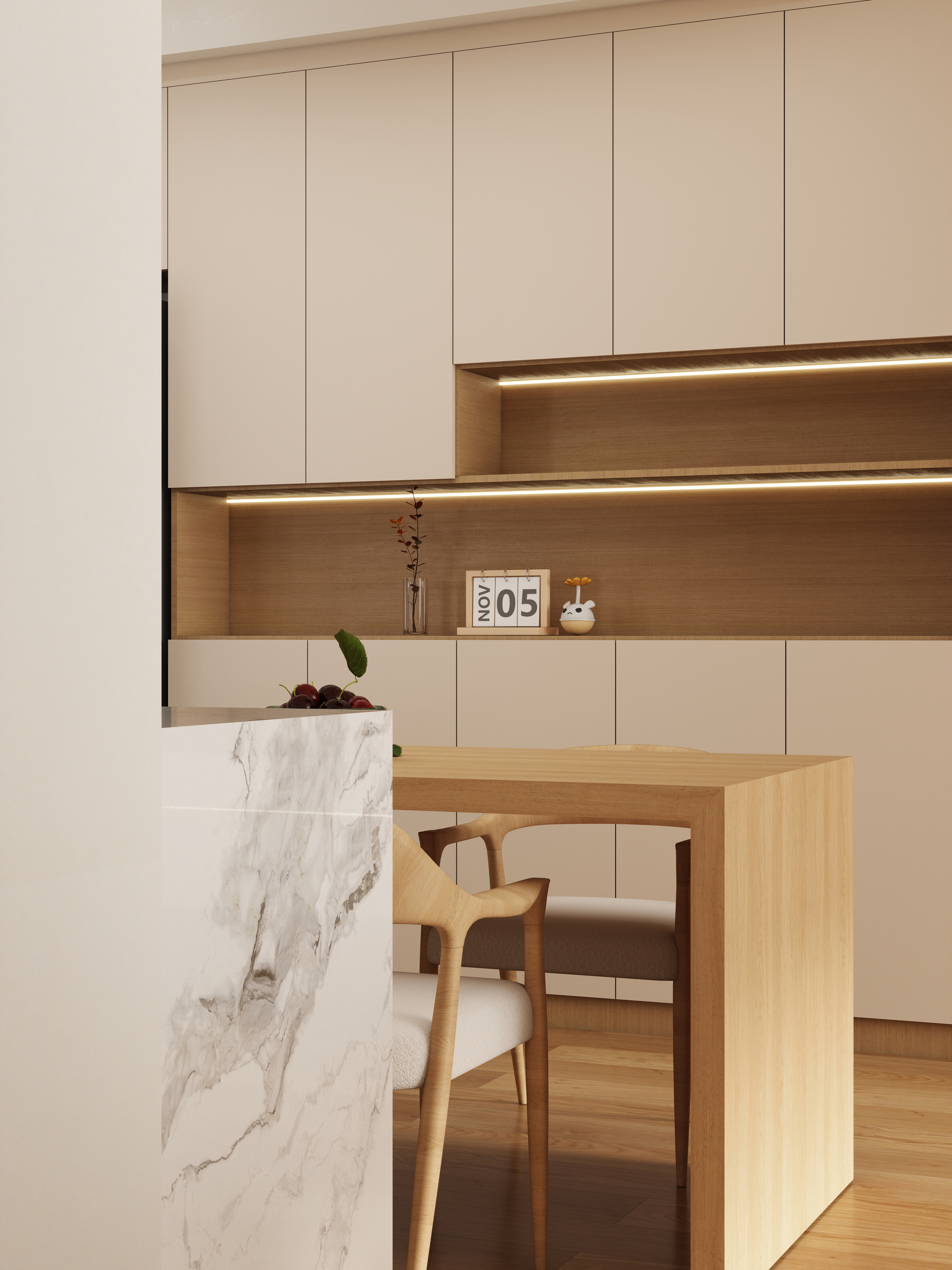 壹诺设计工作室-日式风一层客餐厅装修效果图第4张