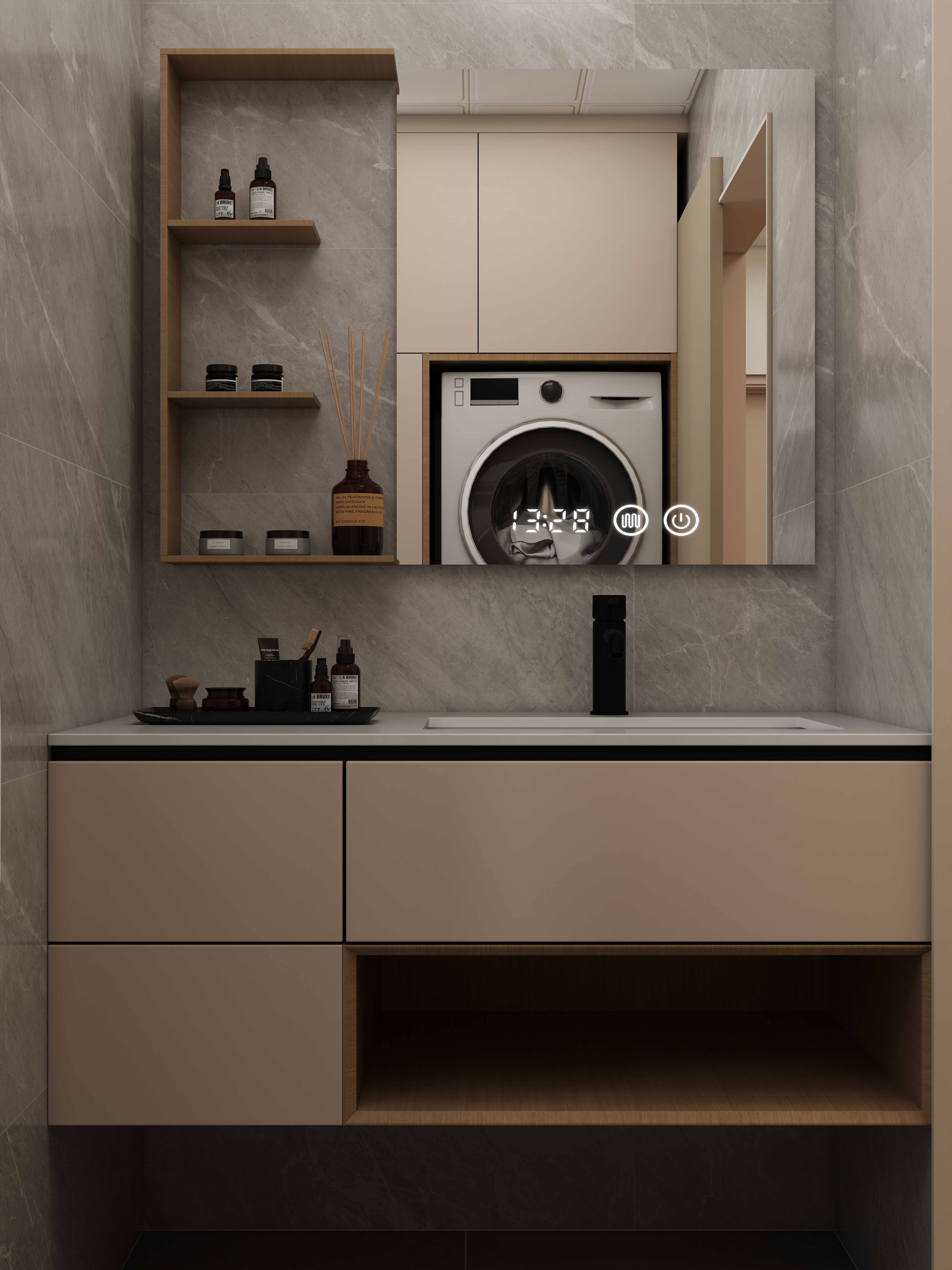 壹诺设计工作室-日式风一层卫生间装修效果图第2张