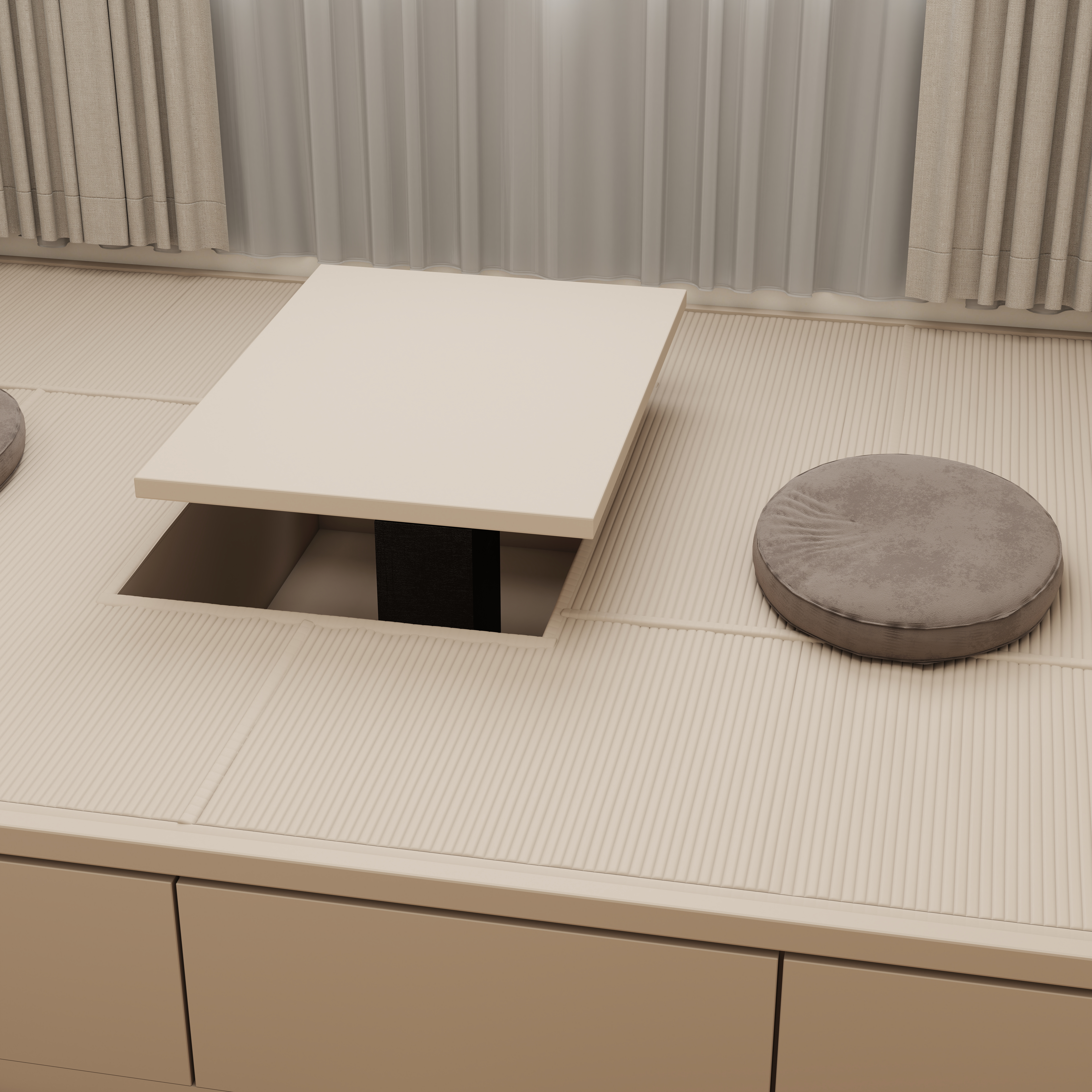 壹诺设计工作室-日式风一层次卧装修效果图第2张