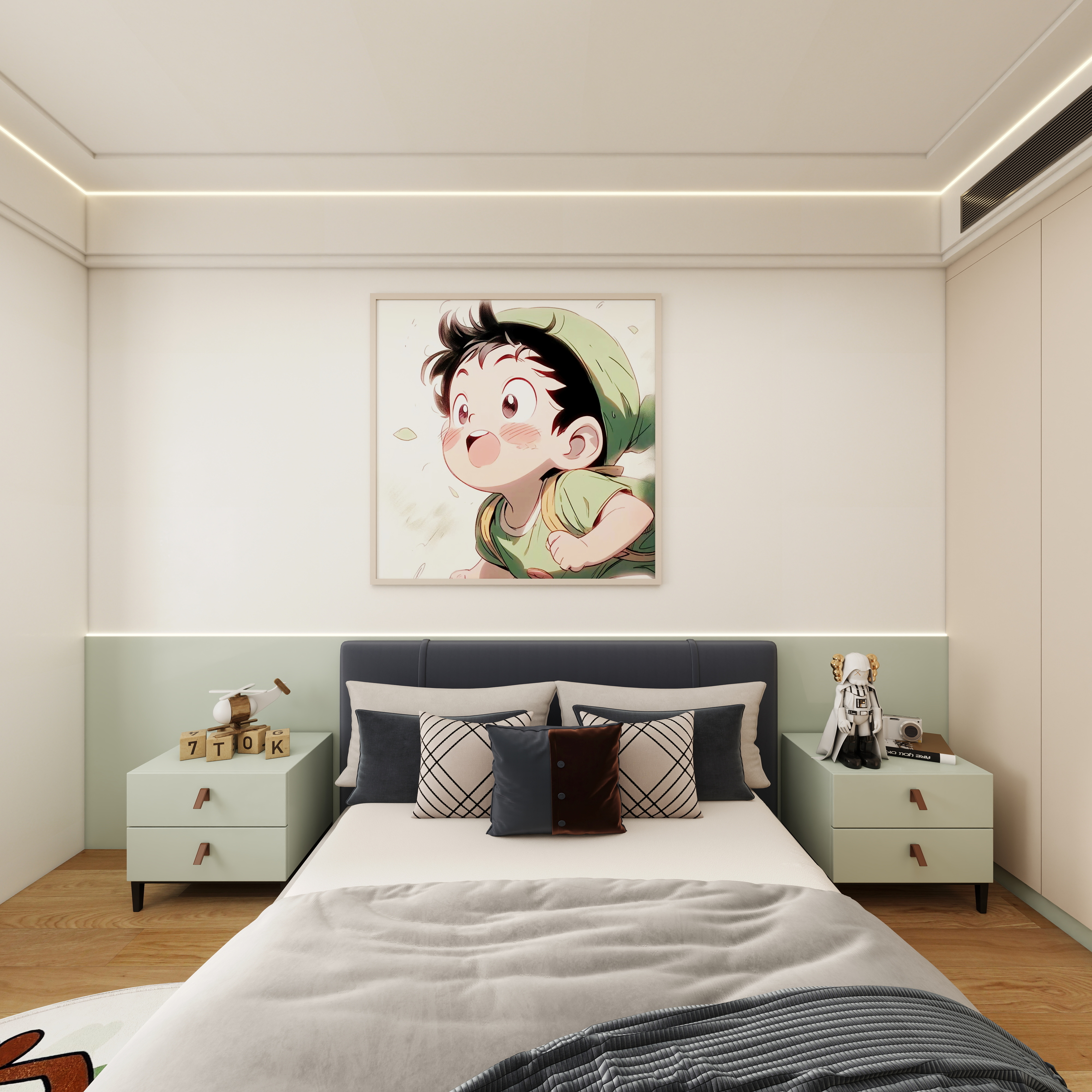 壹诺设计工作室-日式风一层儿童房装修效果图第4张