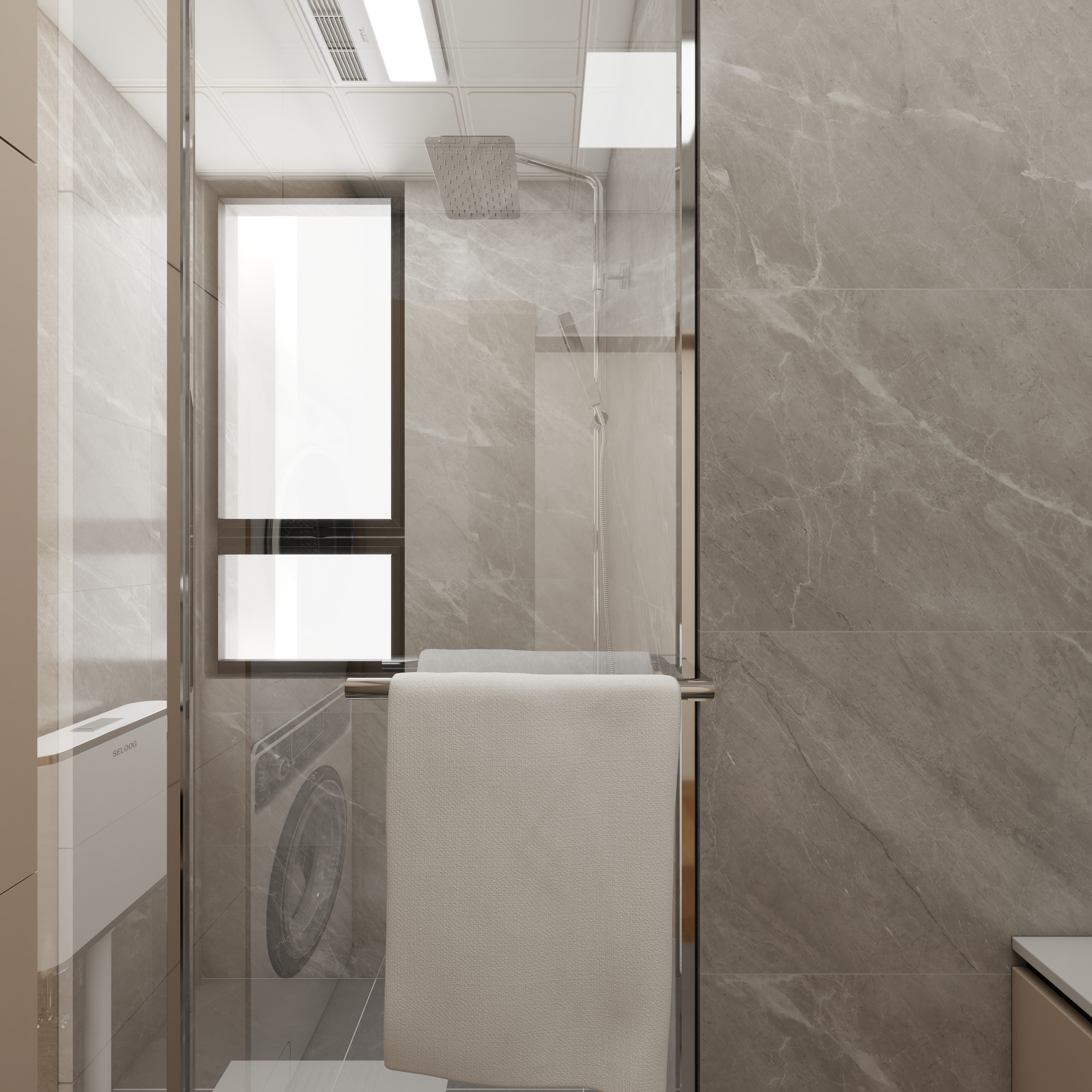 壹诺设计工作室-日式风一层卫生间装修效果图第3张