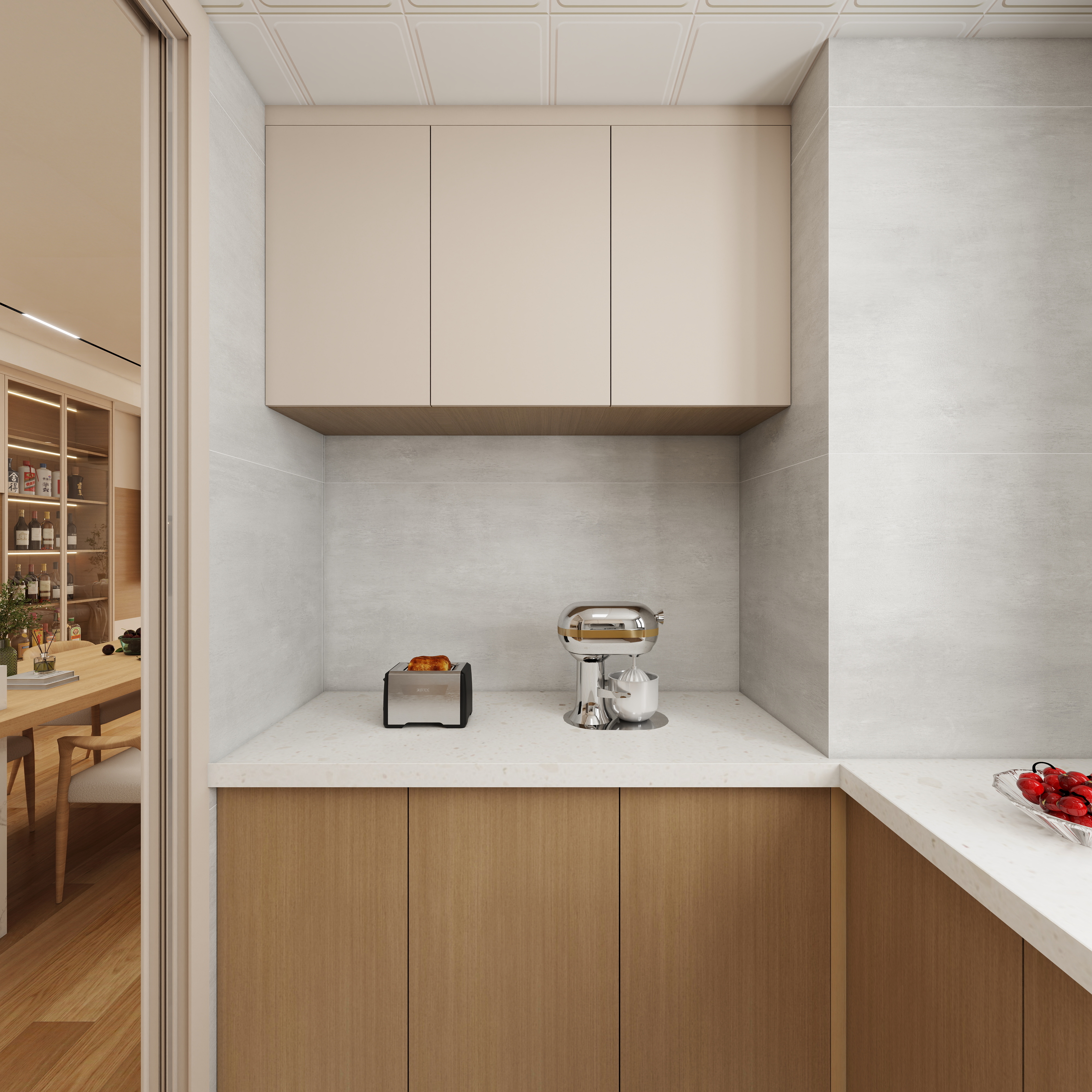 壹诺设计工作室-日式风一层厨房装修效果图第3张