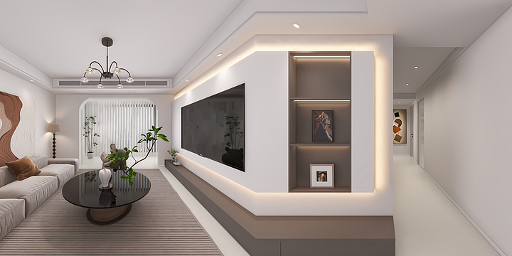 创美装饰设计-豪泽紫熙台1102-装修设计方案