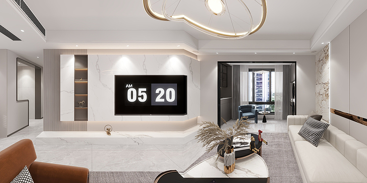 halzat-轻奢风格-暖暖的家-装修设计方案