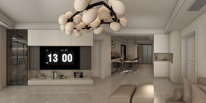 程天不睡觉-博望·风荷园117㎡丨现代简约-装修设计方案