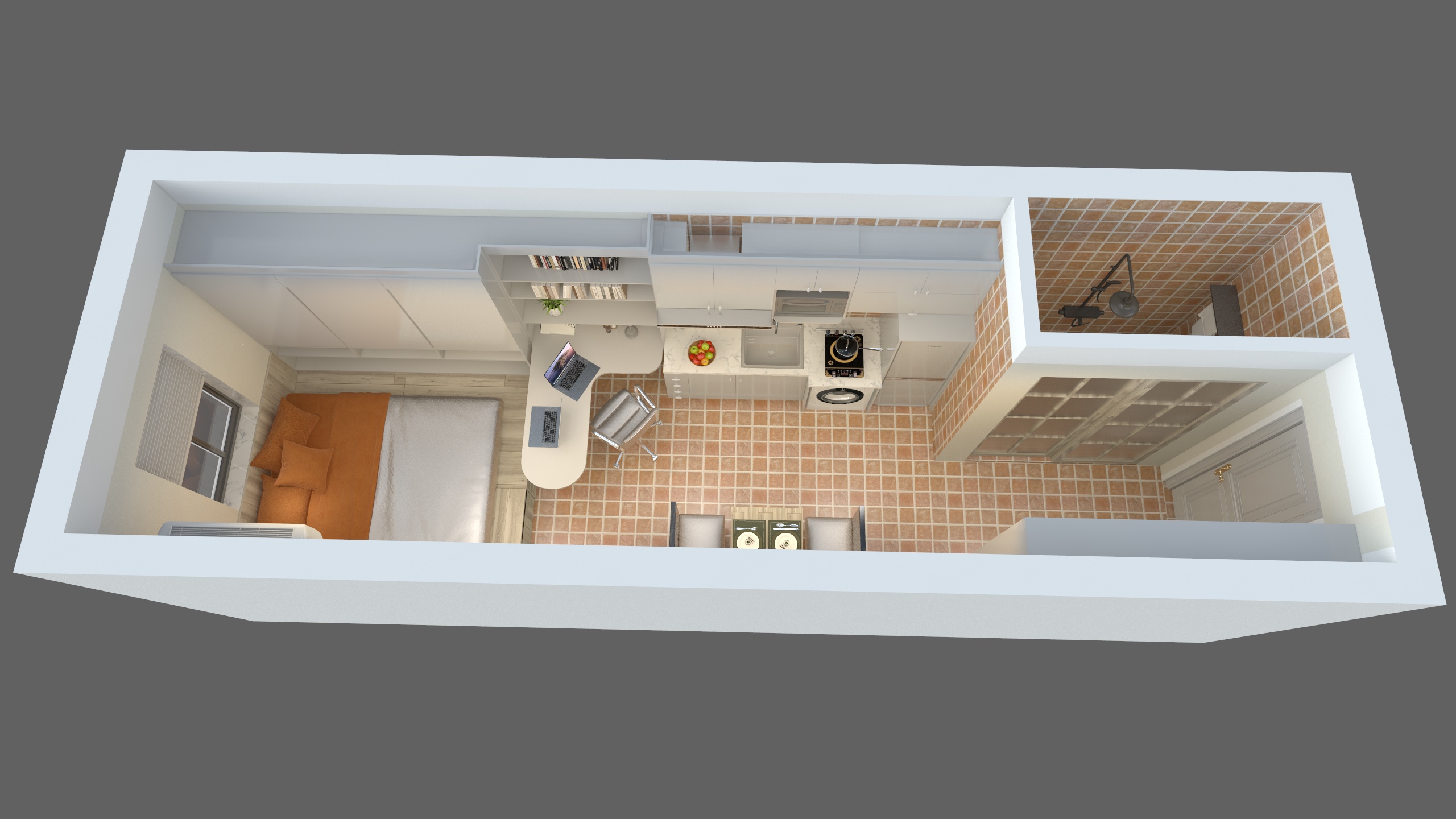 林雪娟设计-20㎡一居室-人才公寓-简约风格-装修设计方案