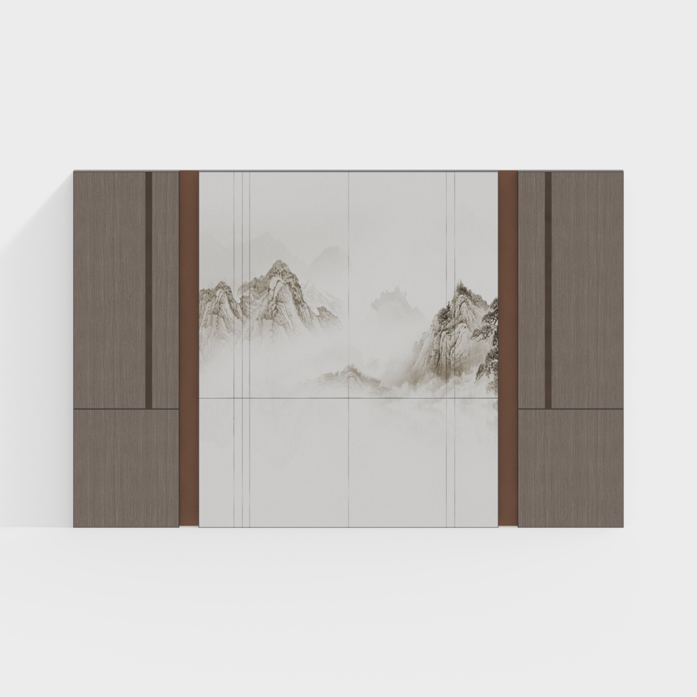 新中式背景墙
