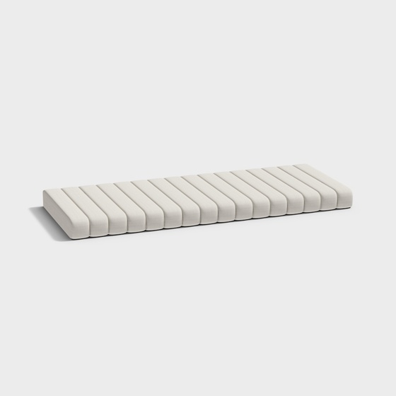 Soft White Window Sill Cushion 3D Model for Cozy Spaces