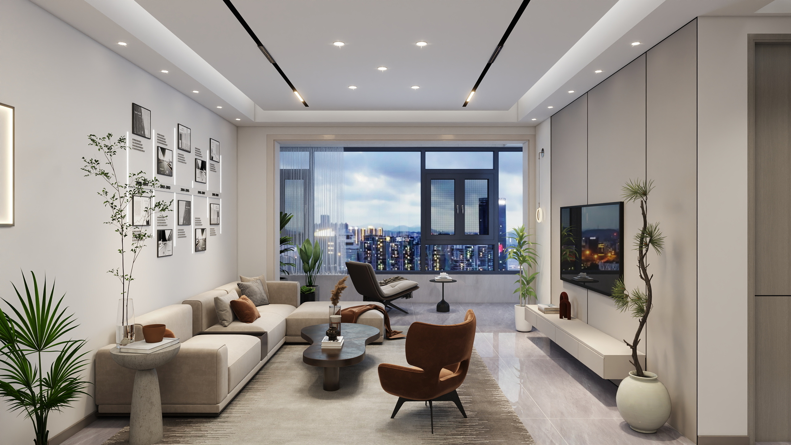 魏涛-珑翠园116㎡3室现代简约-装修设计方案