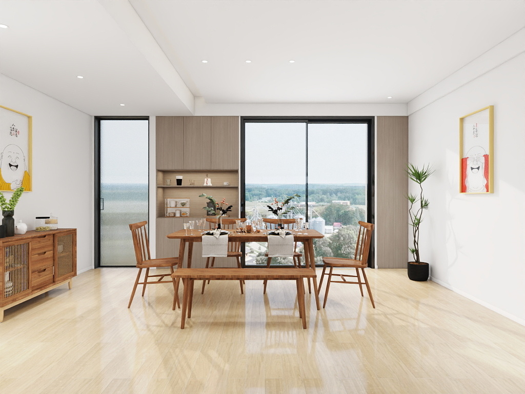 杜慧VfxPmF-简约日式客餐厅-装修设计方案