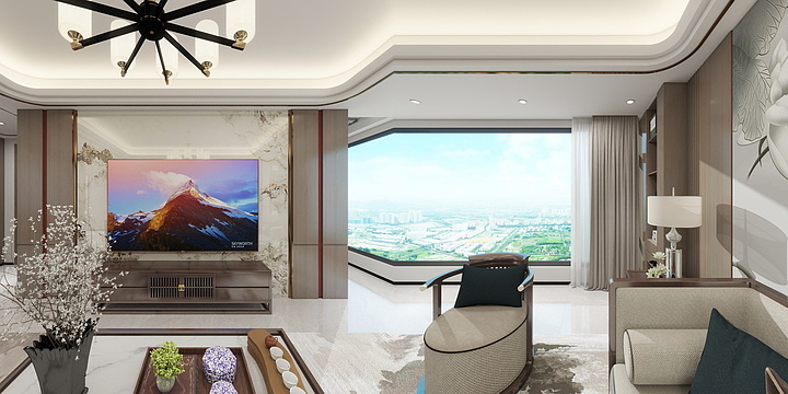 王双荣-昌骅锦绣台4-2-1702新中式-装修设计方案