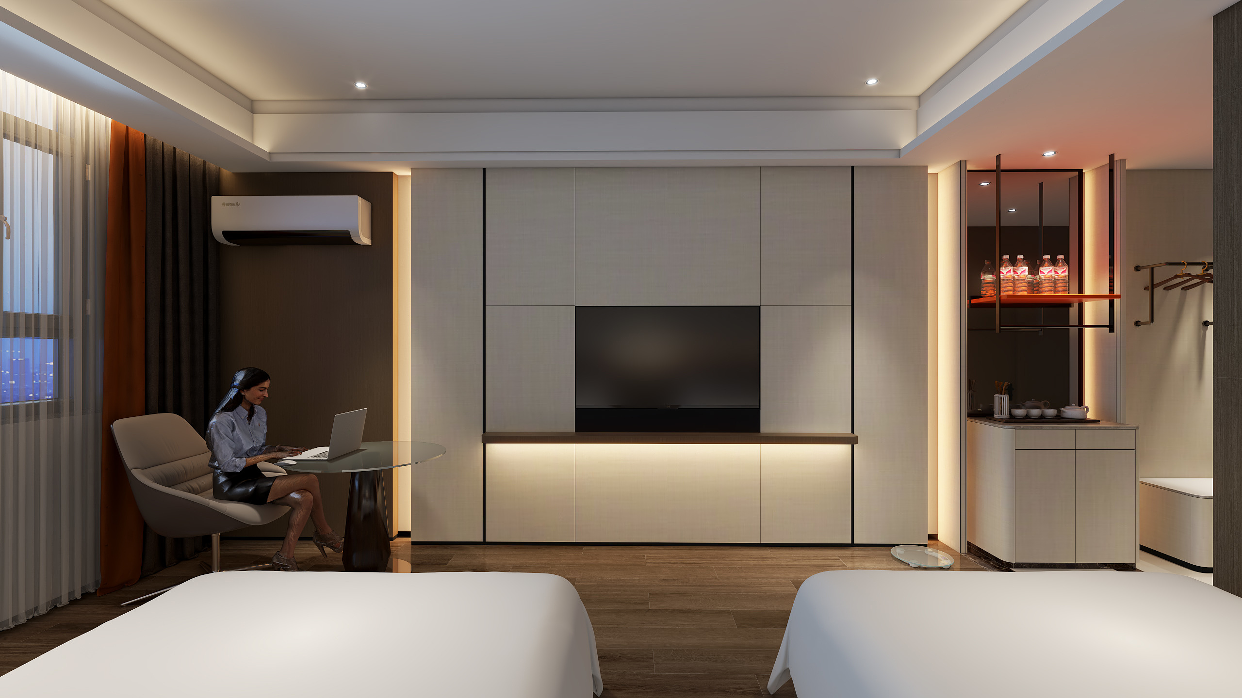 Clancy-美居酒店舒适双床房-装修设计方案